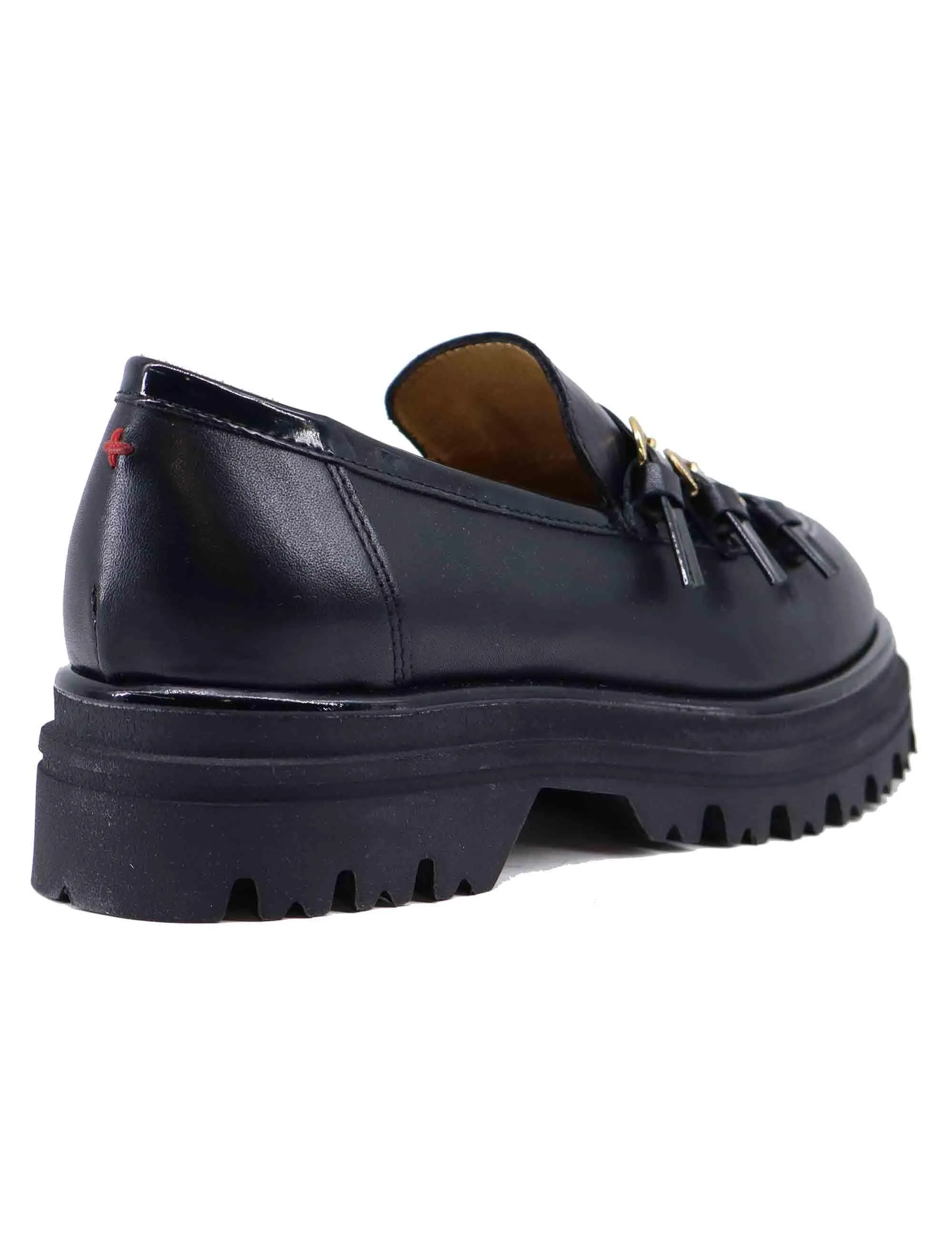 Mocassini donna in pelle nera con suola carrarmato Donna MIA 1 001 sold by Spatarella product image thumbnail 4