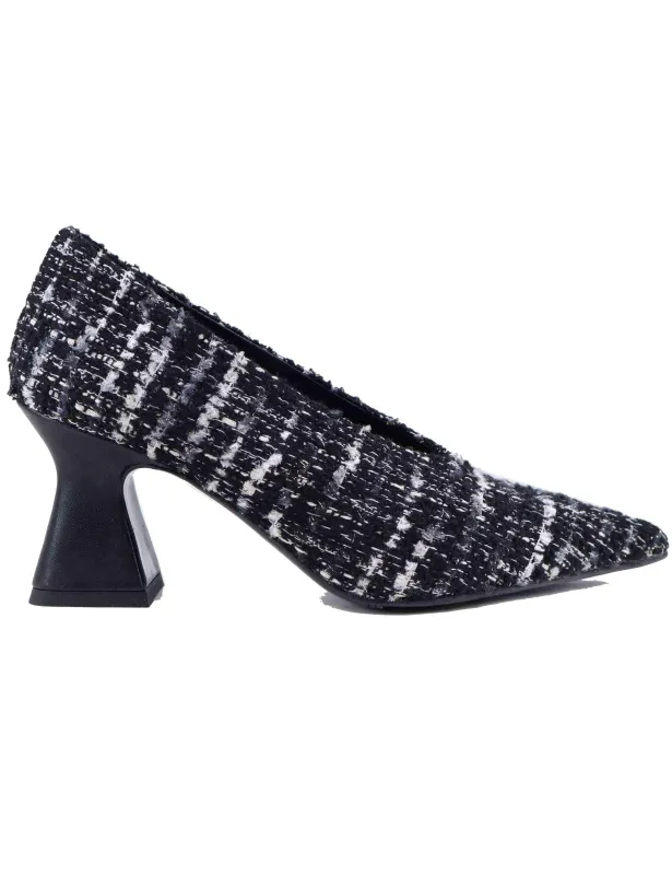Decollete donna in lana grigia e nera Donna SP1028 001 made by Spatarella