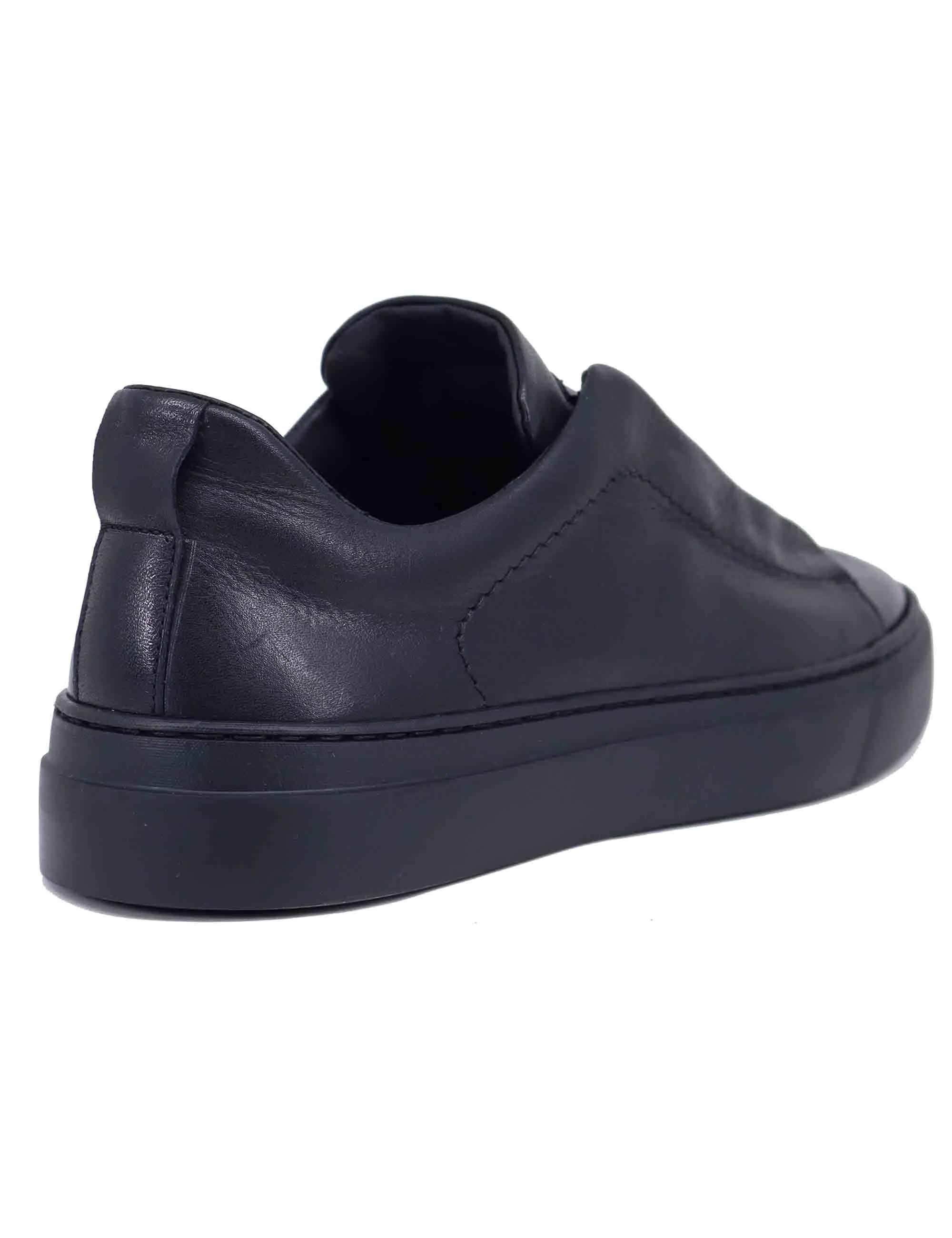 Sneakers uomo in pelle nera con elastici Uomo SP8460 001 sold by Spatarella product image thumbnail 5