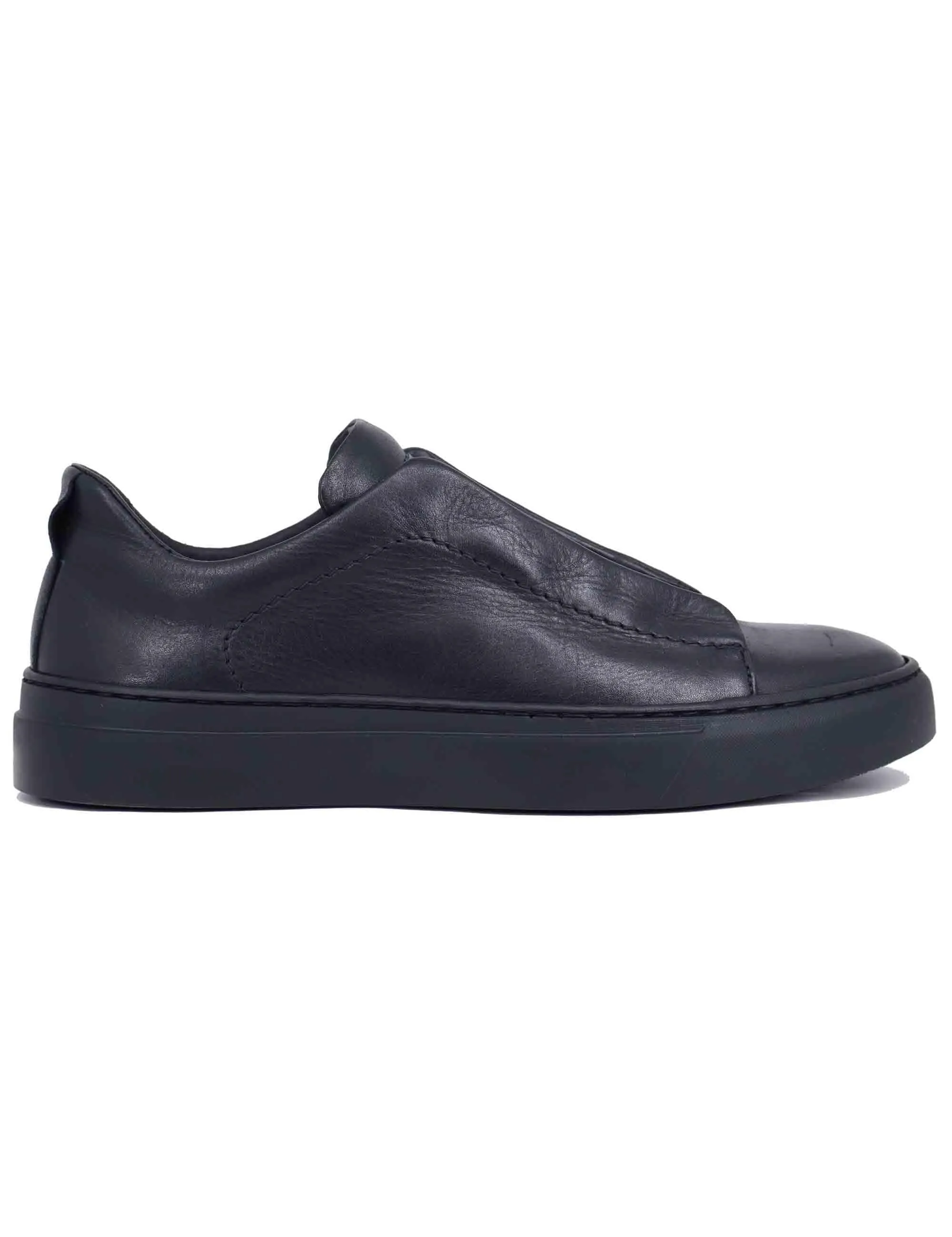 Sneakers uomo in pelle nera con elastici Uomo SP8460 001 sold by Spatarella