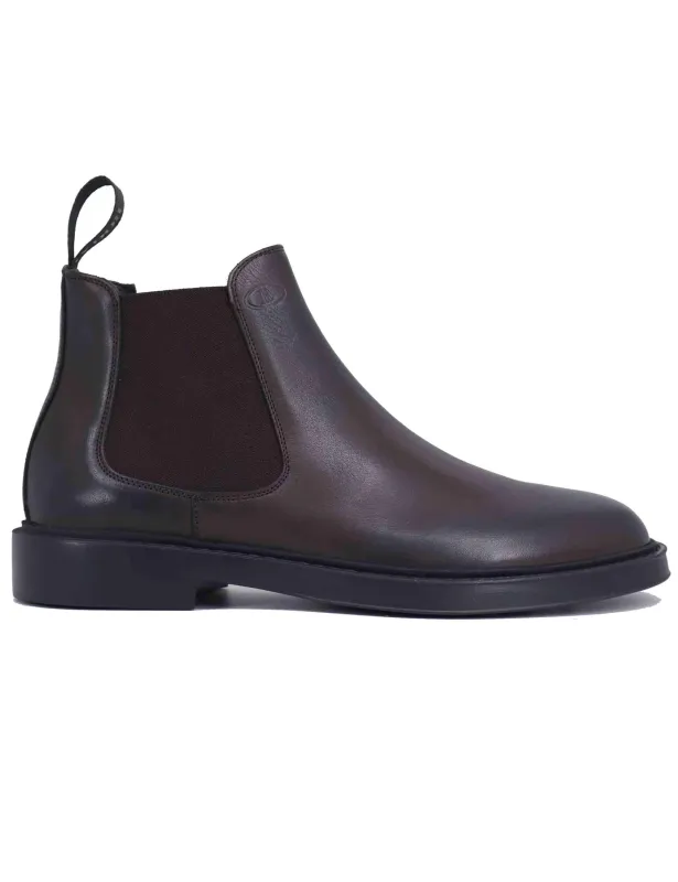 Stivaletti uomo in pelle marrone con suola in gomma Uomo TOMO 4 014 sold by Spatarella