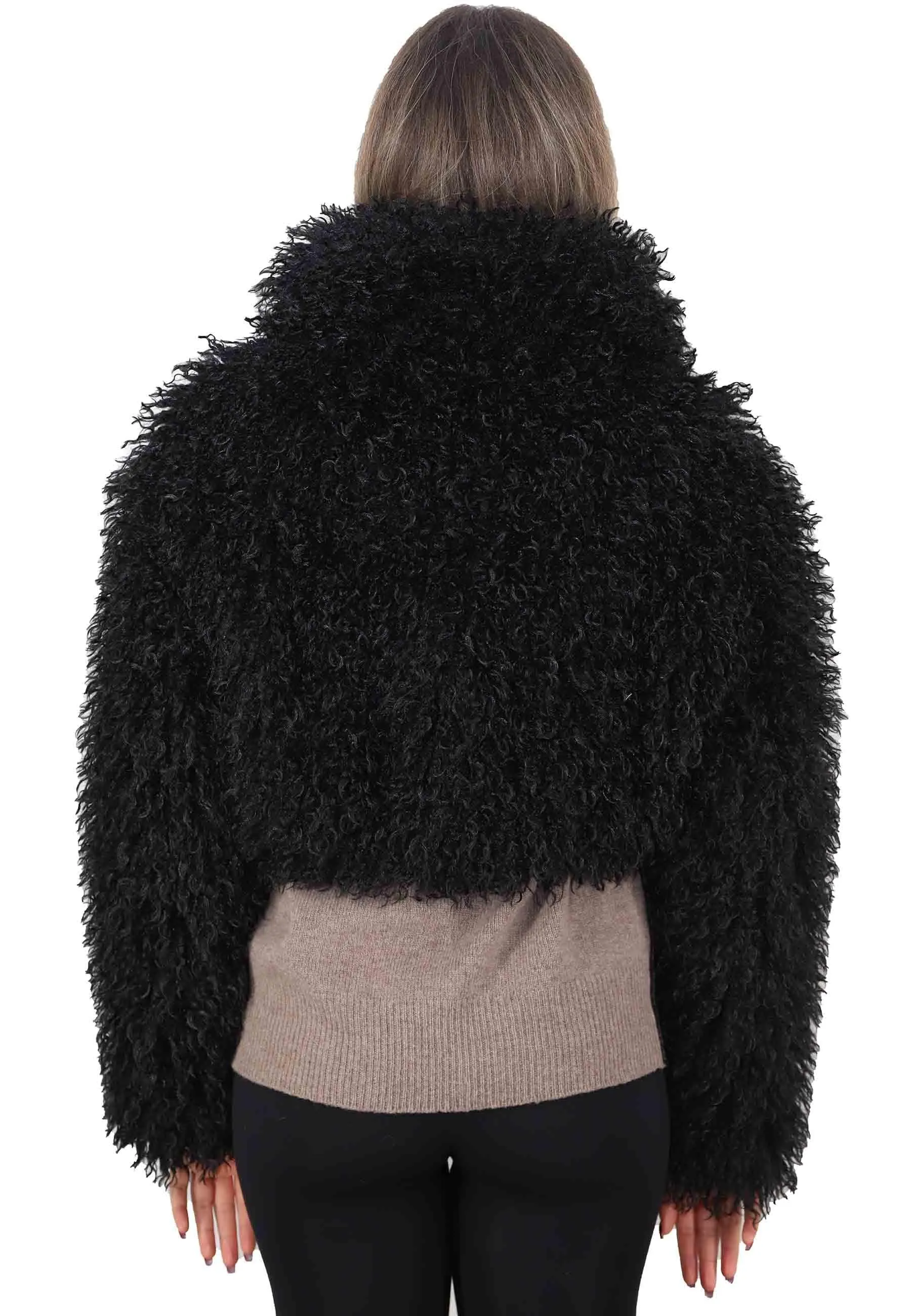 Giubbini corti donna in eco pelliccia nera Donna SP23266 001 sold by Spatarella product image thumbnail 3