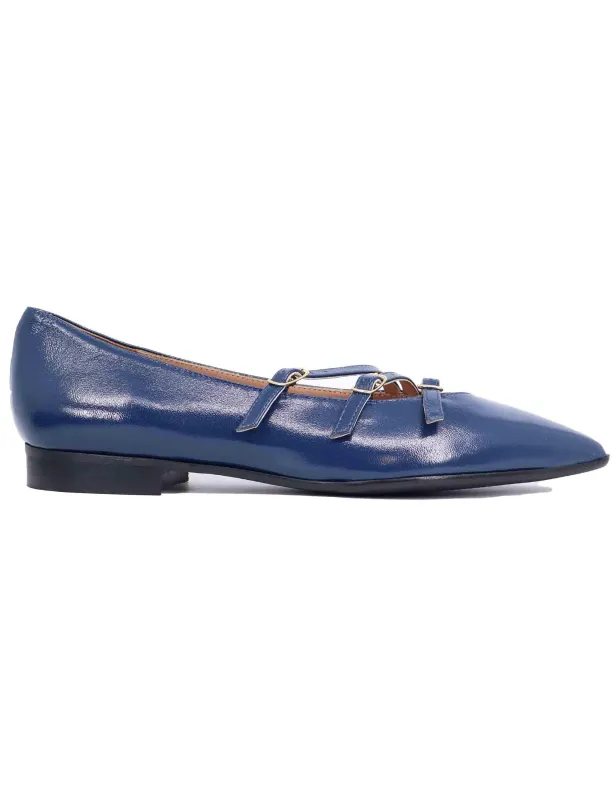 Ballerine donna in pelle blu con doppio cinturino Donna SPY9216-M 002 sold by Spatarella