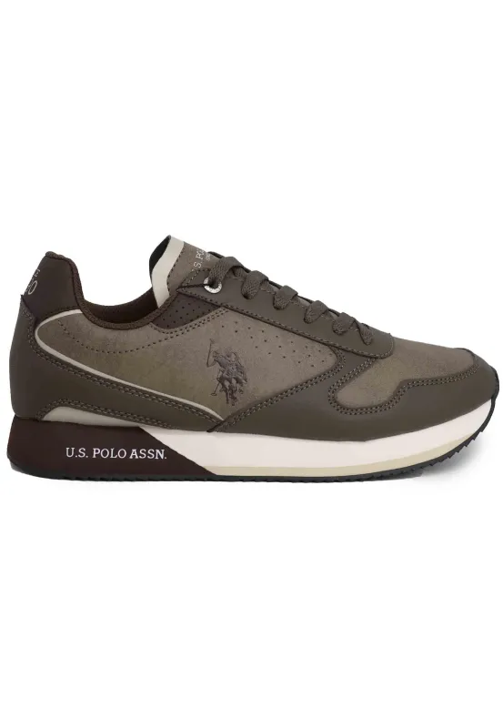 Sneakers uomo in eco pelle taupe Uomo NOBIL003F DBR sold by Spatarella