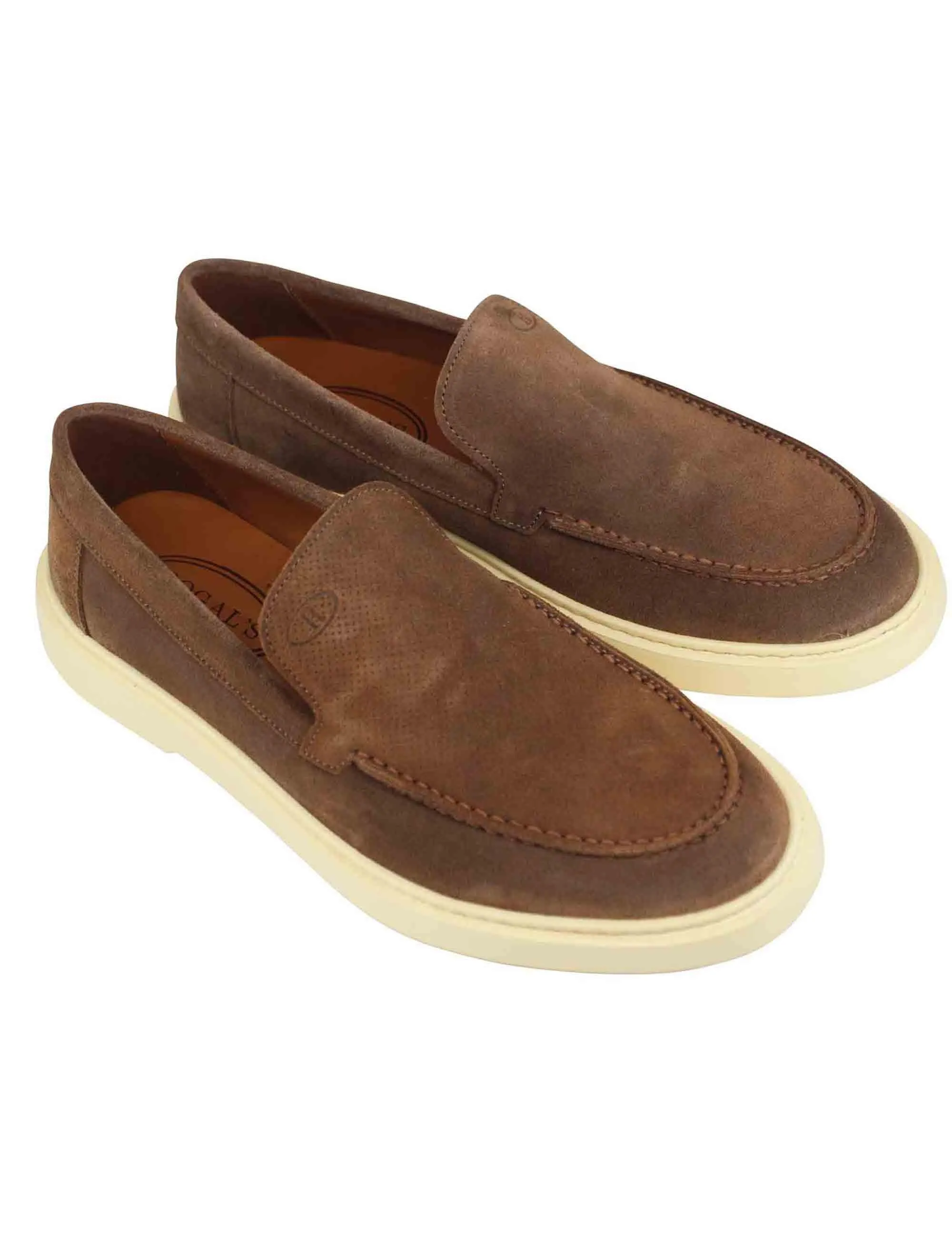 Mocassini uomo in camoscio cuoio con suola in gomma vintage Uomo BOLT 3 013 sold by Spatarella product image thumbnail 4