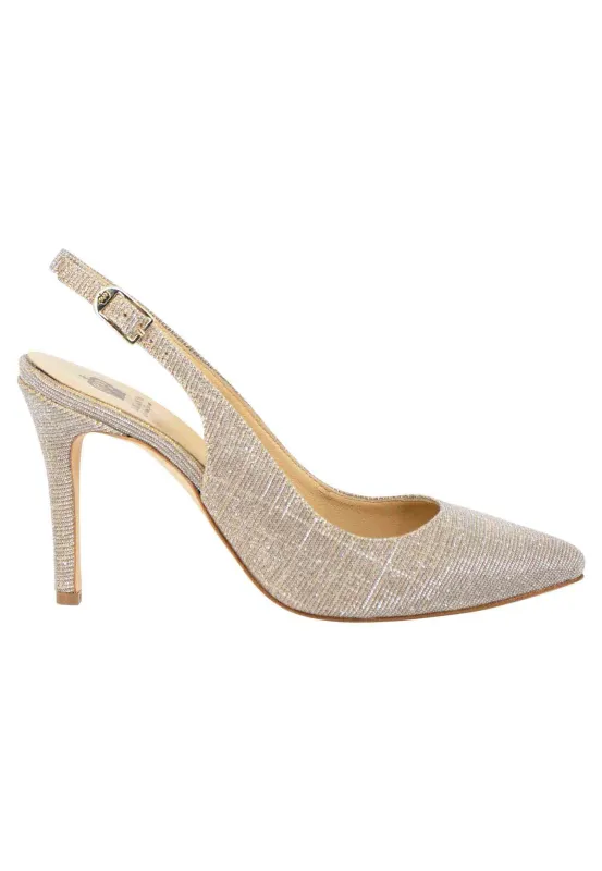 Decollete slingback donna in tessuto nude tacco alto Donna CH2002 300 sold by Spatarella
