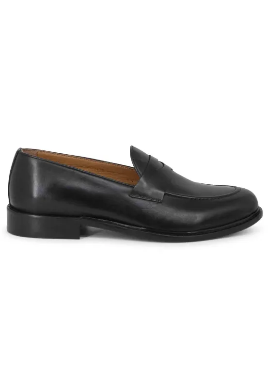 Mocassini uomo in pelle nera con suola in cuoio Uomo 53000 01 made by Florsheim