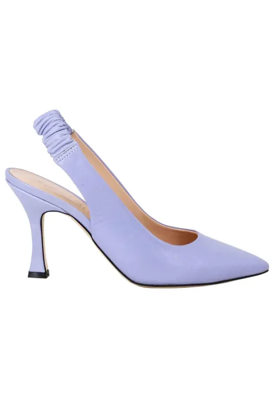 Decollete slingback donna in pelle glicine con tacco alto Donna SP1604 036 sold by Spatarella