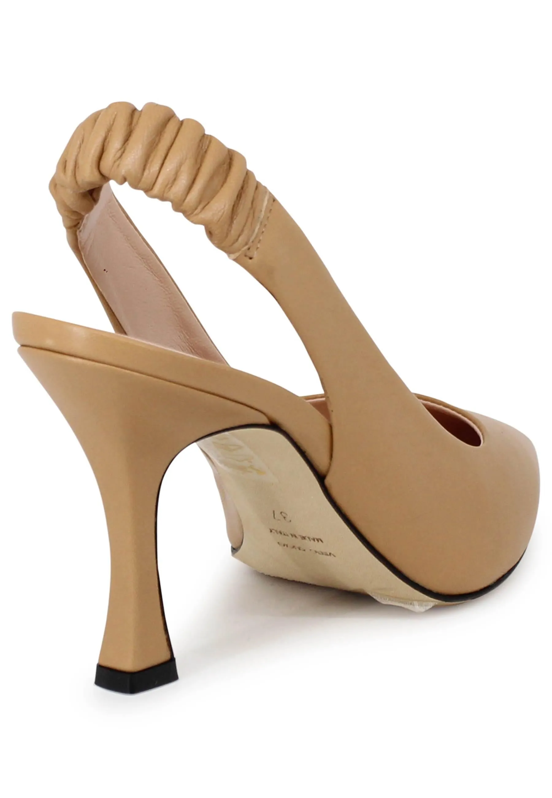 Decollete slingback donna in pelle nude con tacco alto Donna SP1604 300 sold by Spatarella product image thumbnail 4