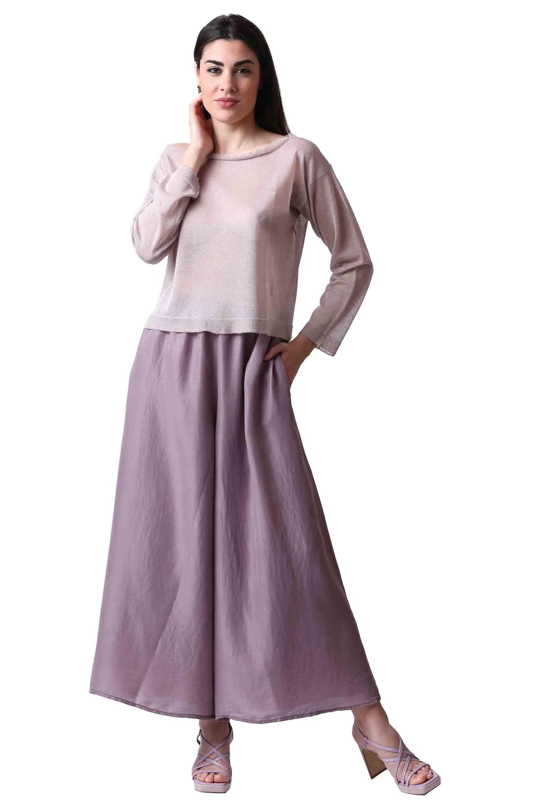 Maglia donna firmata in viscosa glicine Donna MISTO 036 sold by Spatarella