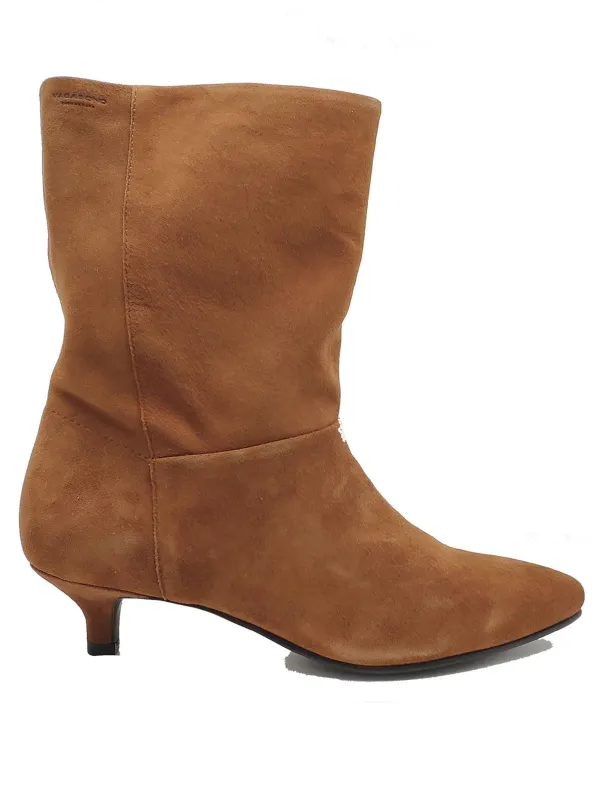 Stivaletti donna a tubo in camoscio cuoio tacco basso Donna 4611 CUOIO sold by Spatarella