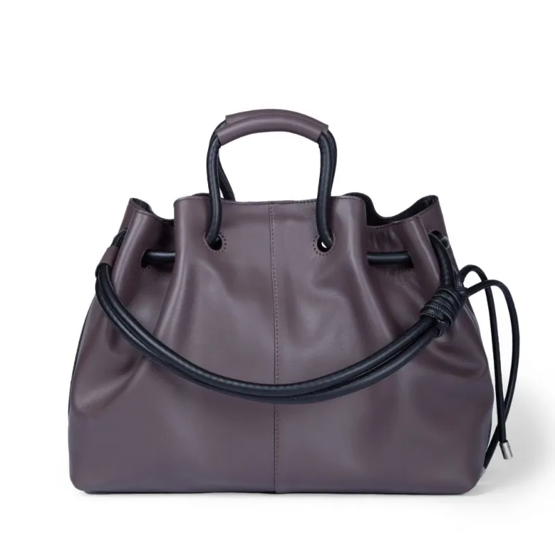 Borse Gisella medium in pelle viola made by Spatarella