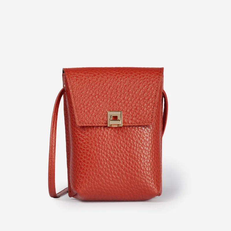 Portacellulari donna Elodie in pelle corallo sold by Spatarella