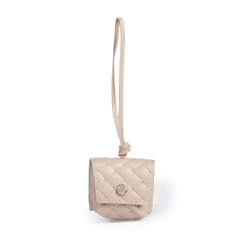 Charms woven in pelle beige made by Spatarella
