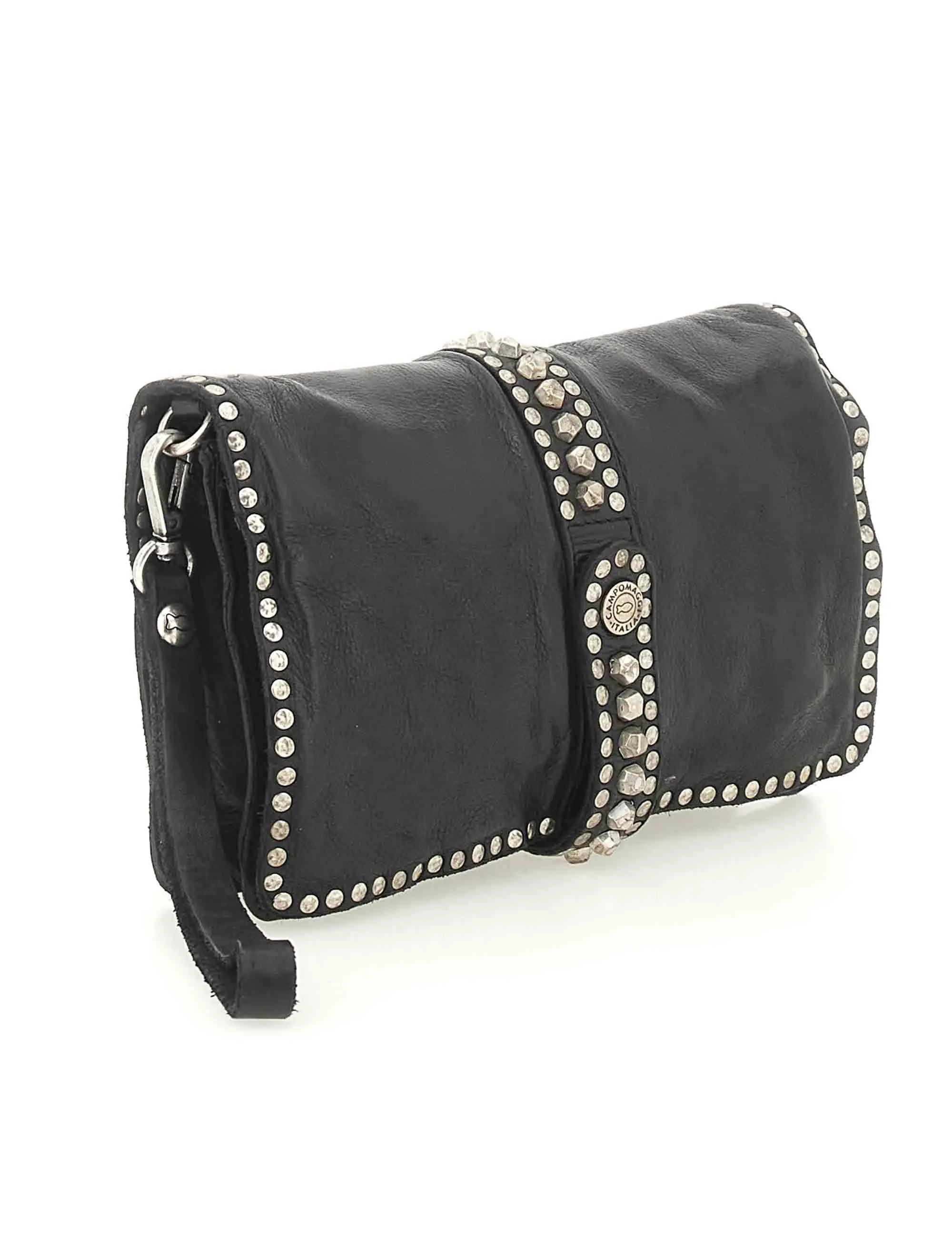 Borse pochette donna Betulla in pelle nera con borchie sold by Spatarella product image thumbnail 3