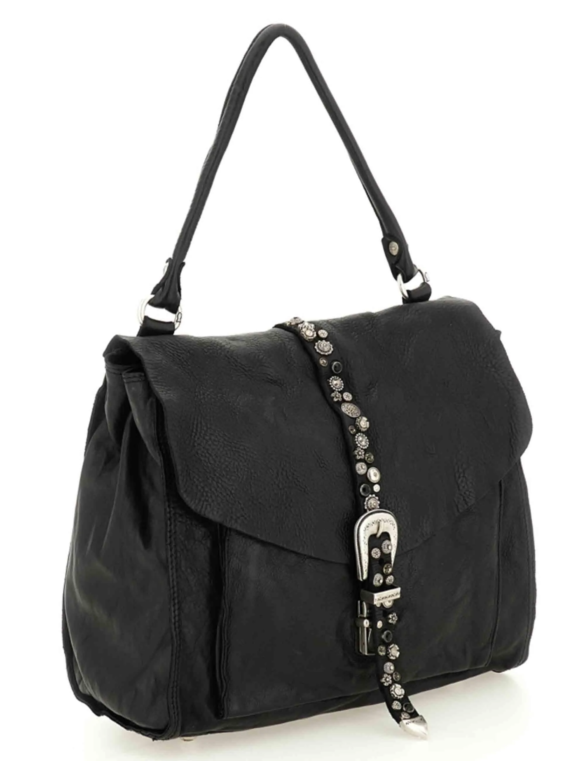 Shopping bag Emilia in pelle nera Donna C042670ND X2876 C0001 sold by Spatarella product image thumbnail 2