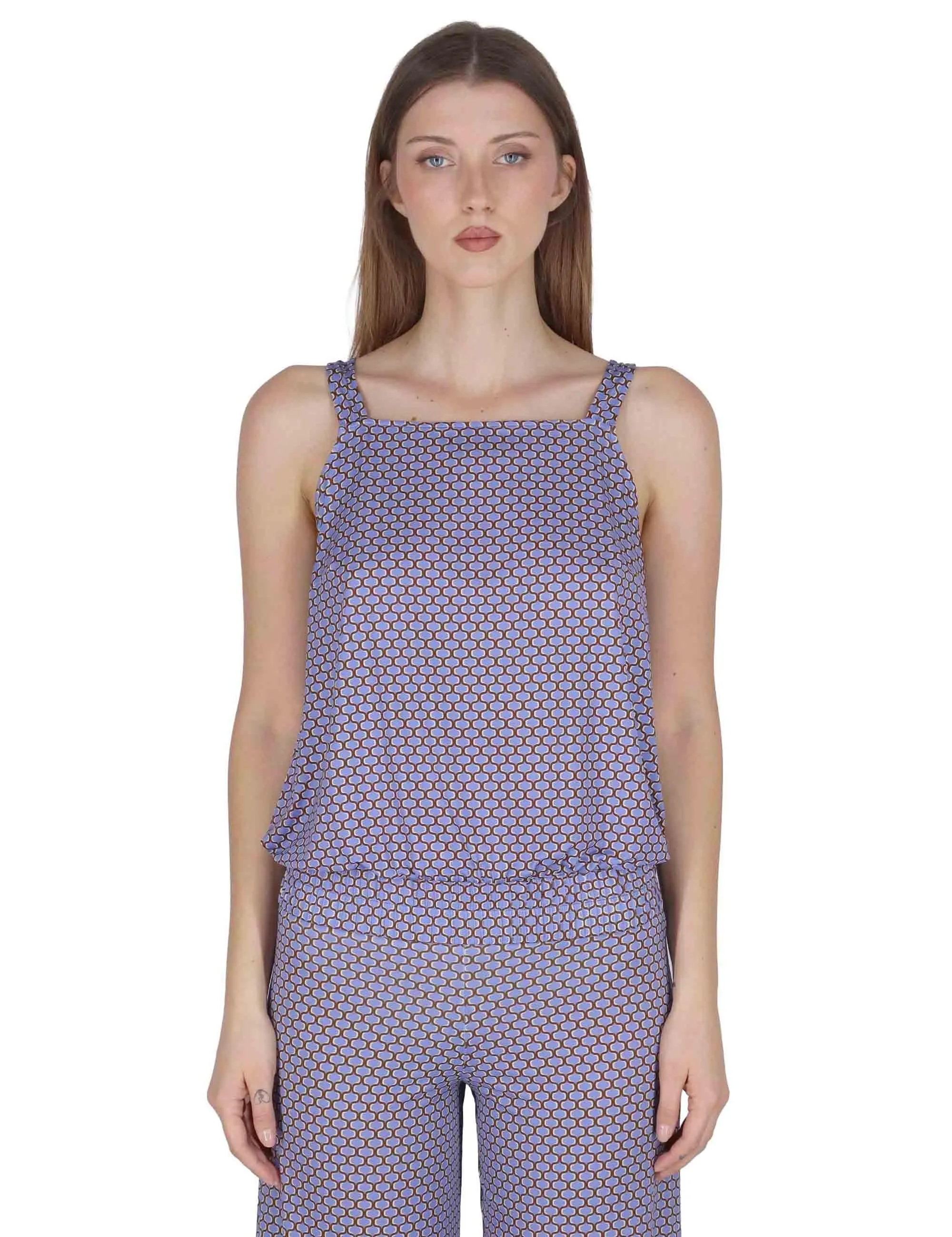 Top Square Neck Tank in jersey stretch giallo Donna JFATS0001-E2825-1267 6090 sold by Spatarella product image thumbnail 3