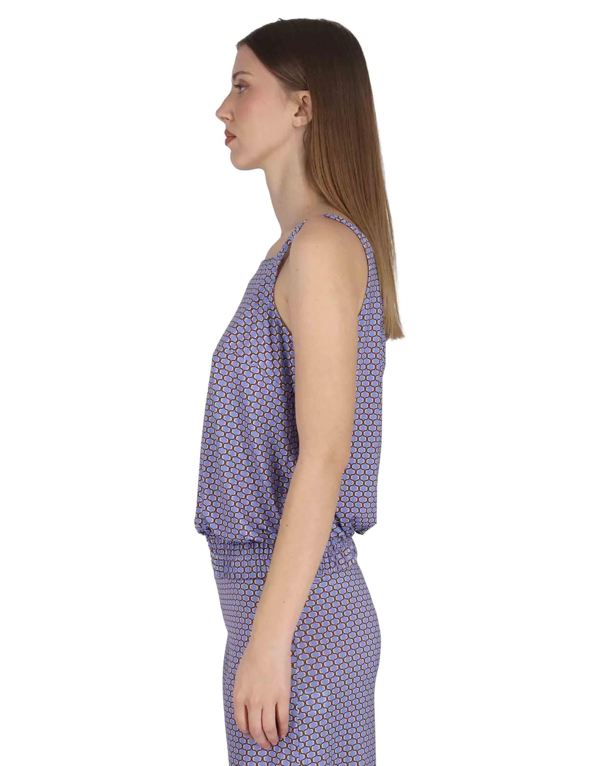 Top Square Neck Tank in jersey stretch giallo Donna JFATS0001-E2825-1267 6090 sold by Spatarella product image thumbnail 4