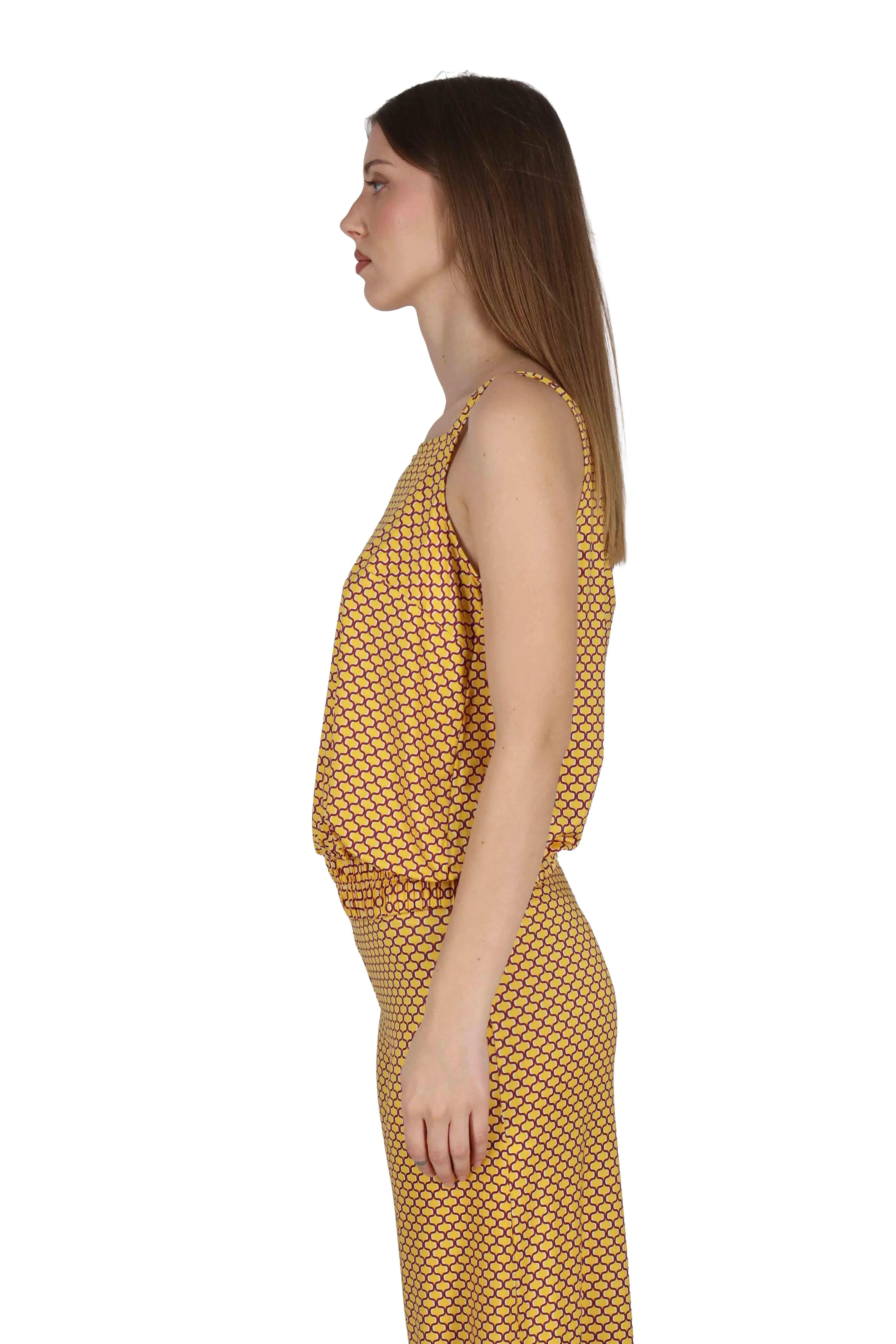 Top Square Neck Tank in jersey stretch giallo Donna JFATS0001-E2825-1267 1226 sold by Spatarella product image thumbnail 4