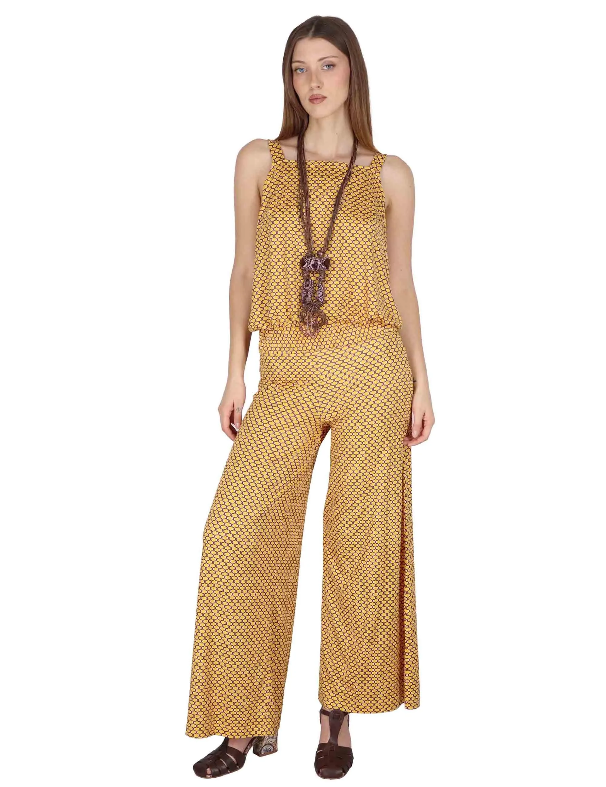 Top Square Neck Tank in jersey stretch giallo Donna JFATS0001-E2825-1267 1226 sold by Spatarella product image thumbnail 2