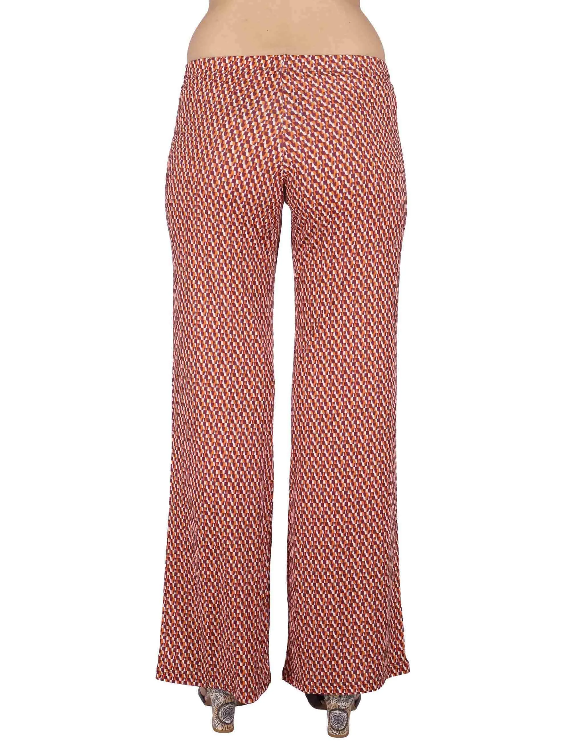 Pantaloni Fluid Pants in Jersey a fantasia arancione Donna JFAPN0001-E2747-1245 2102 sold by Spatarella product image thumbnail 4