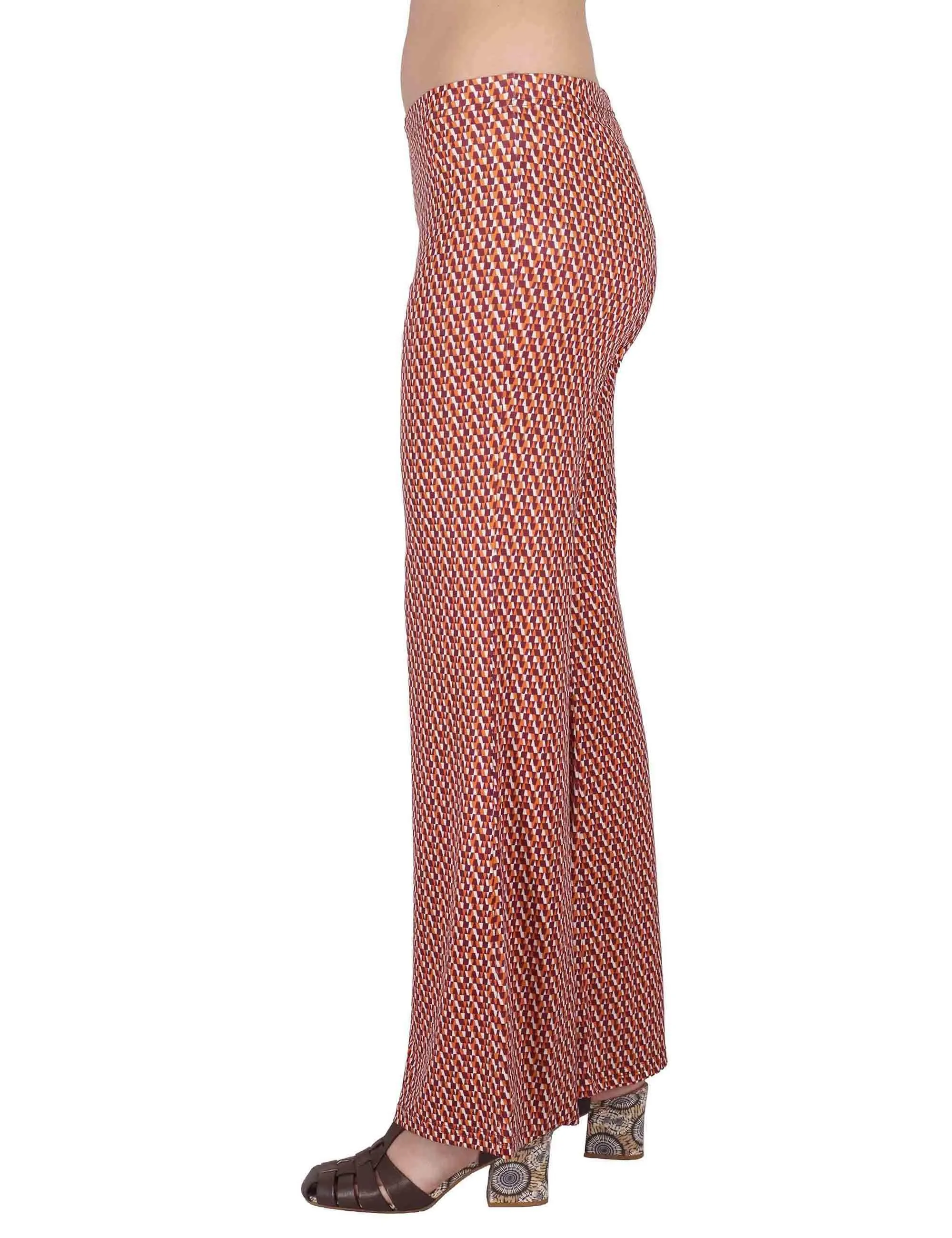 Pantaloni Fluid Pants in Jersey a fantasia arancione Donna JFAPN0001-E2747-1245 2102 sold by Spatarella product image thumbnail 3