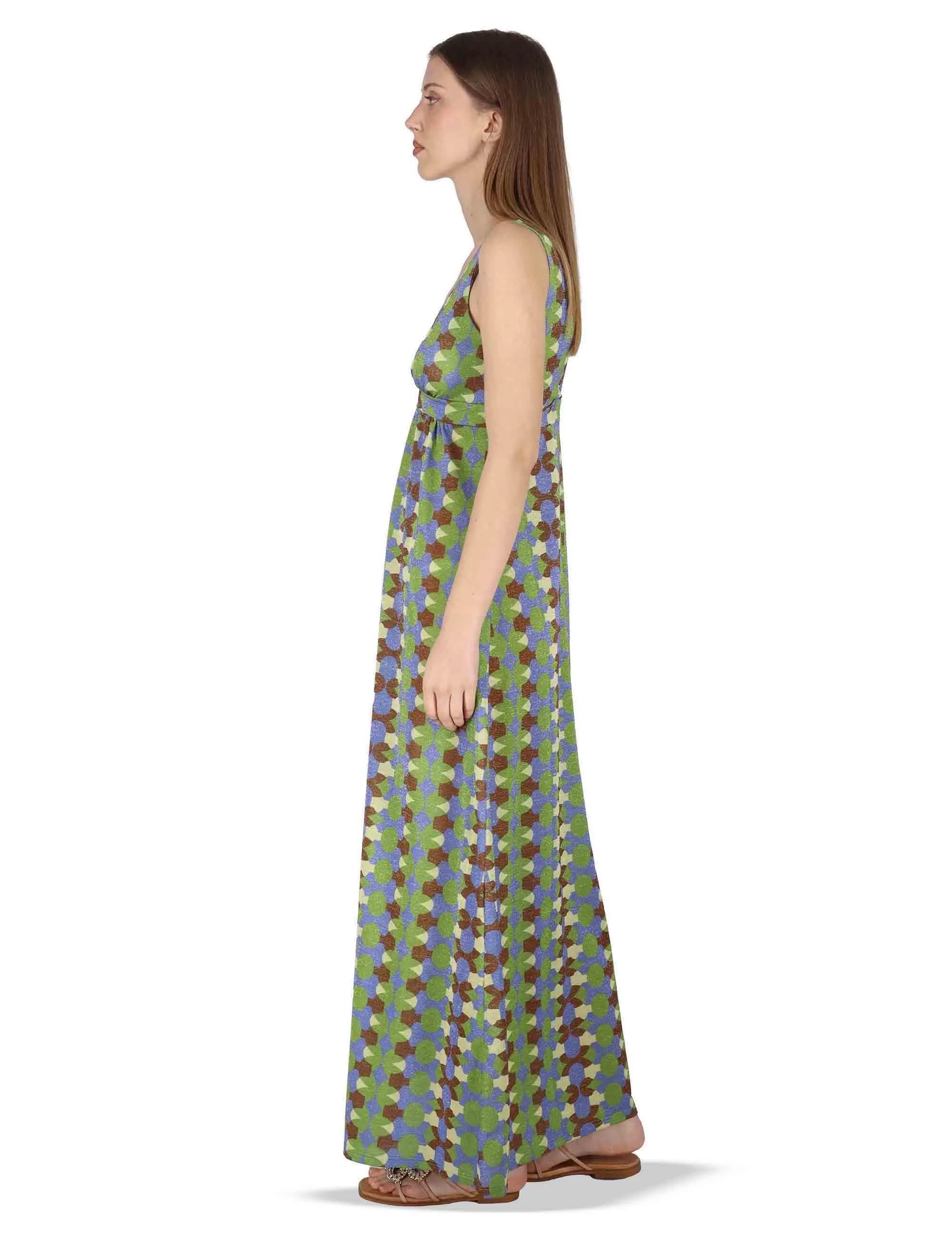 Abiti Empire Dress in jersey stampato turchese Donna JABAB0001-F1505-1261 6090 sold by Spatarella product image thumbnail 5