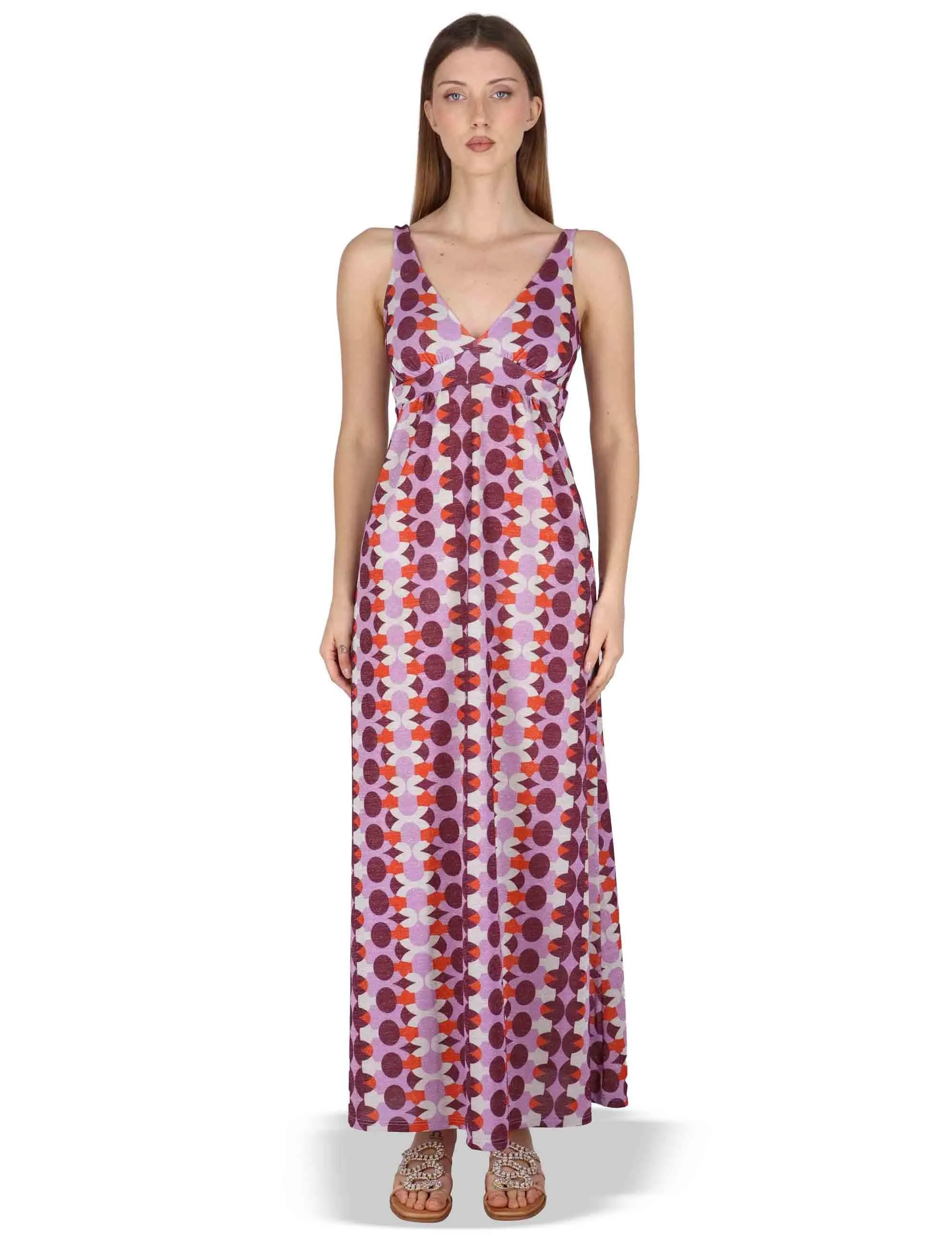 Abiti Empire Dress in jersey stampato bordeaux Donna JABAB0001-F1505-1261 4235 sold by Spatarella product image thumbnail 4