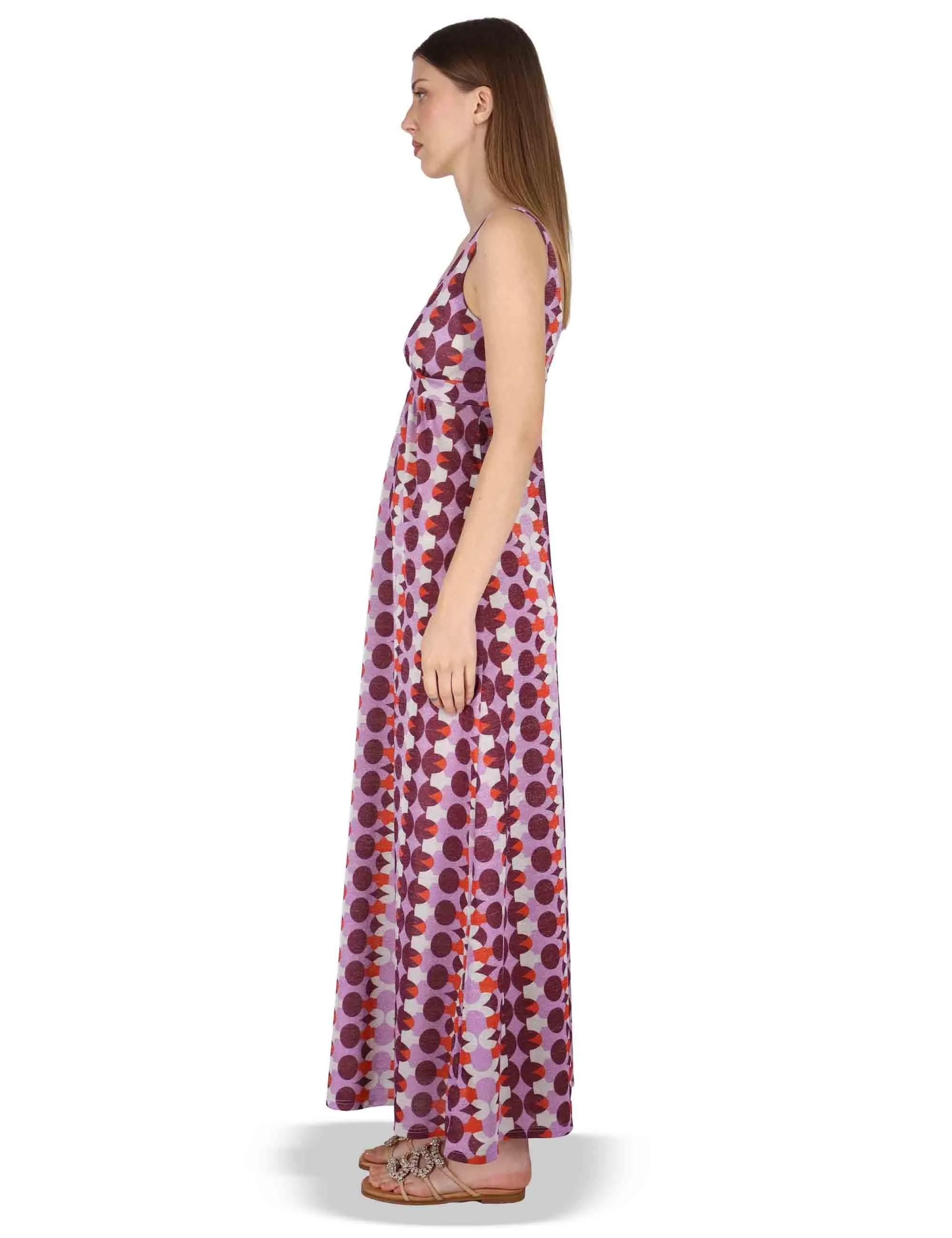 Abiti Empire Dress in jersey stampato bordeaux Donna JABAB0001-F1505-1261 4235 sold by Spatarella product image thumbnail 5