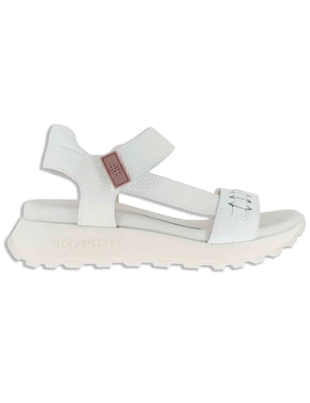 Slingback in pelle bianca con suola running Donna HV264521 PANNA made by Spatarella