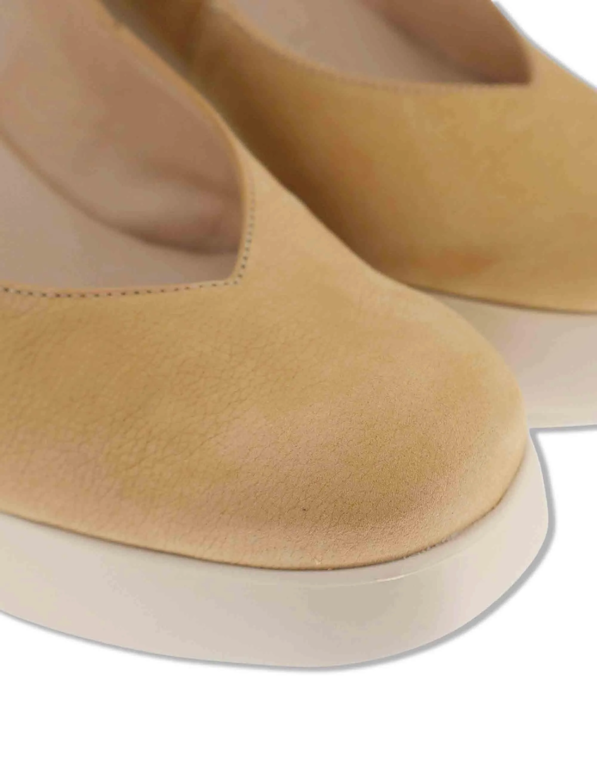 Slingback in pelle beige tacco alto Donna H-4990 011 sold by Spatarella product image thumbnail 4
