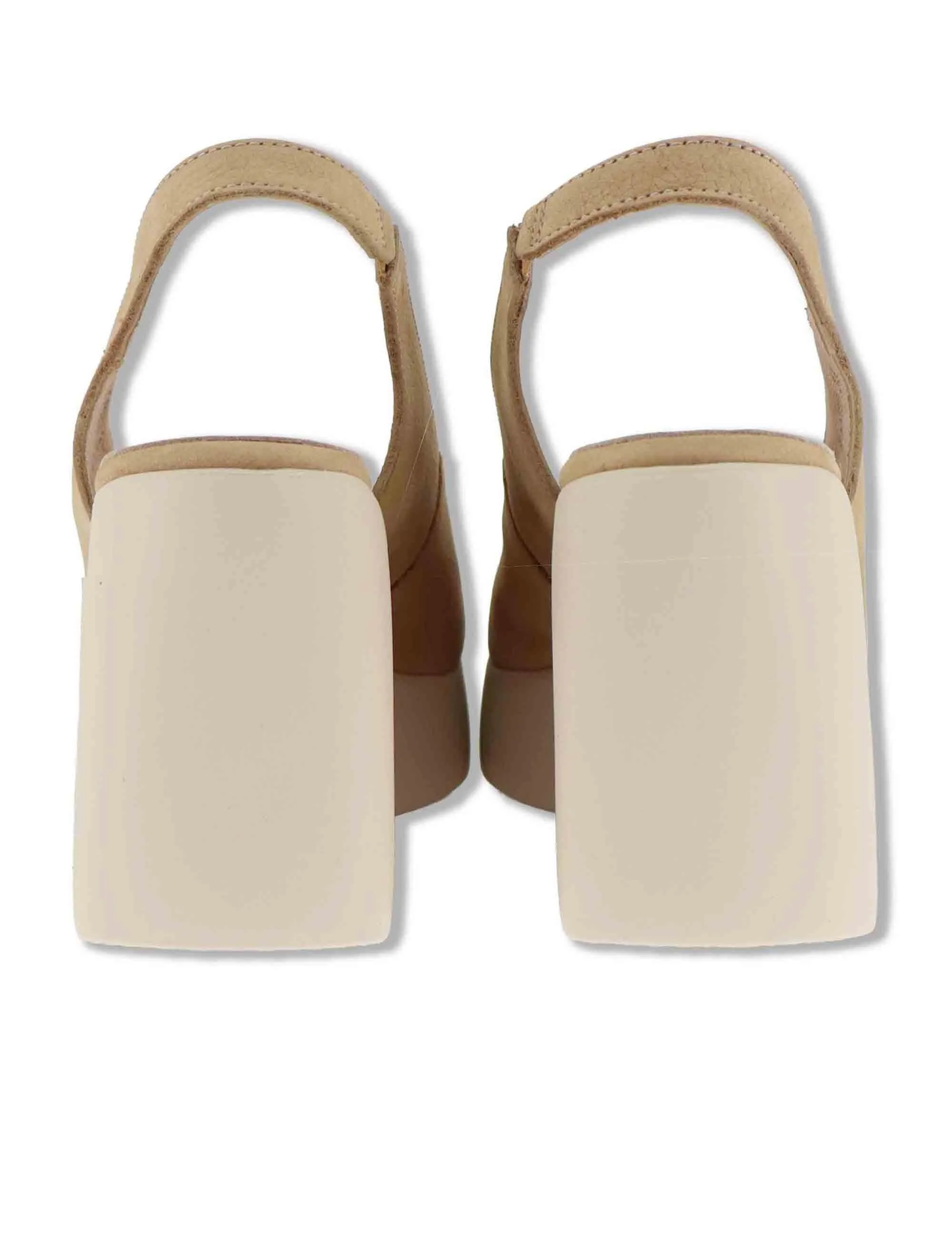 Slingback in pelle beige tacco alto Donna H-4990 011 sold by Spatarella product image thumbnail 5