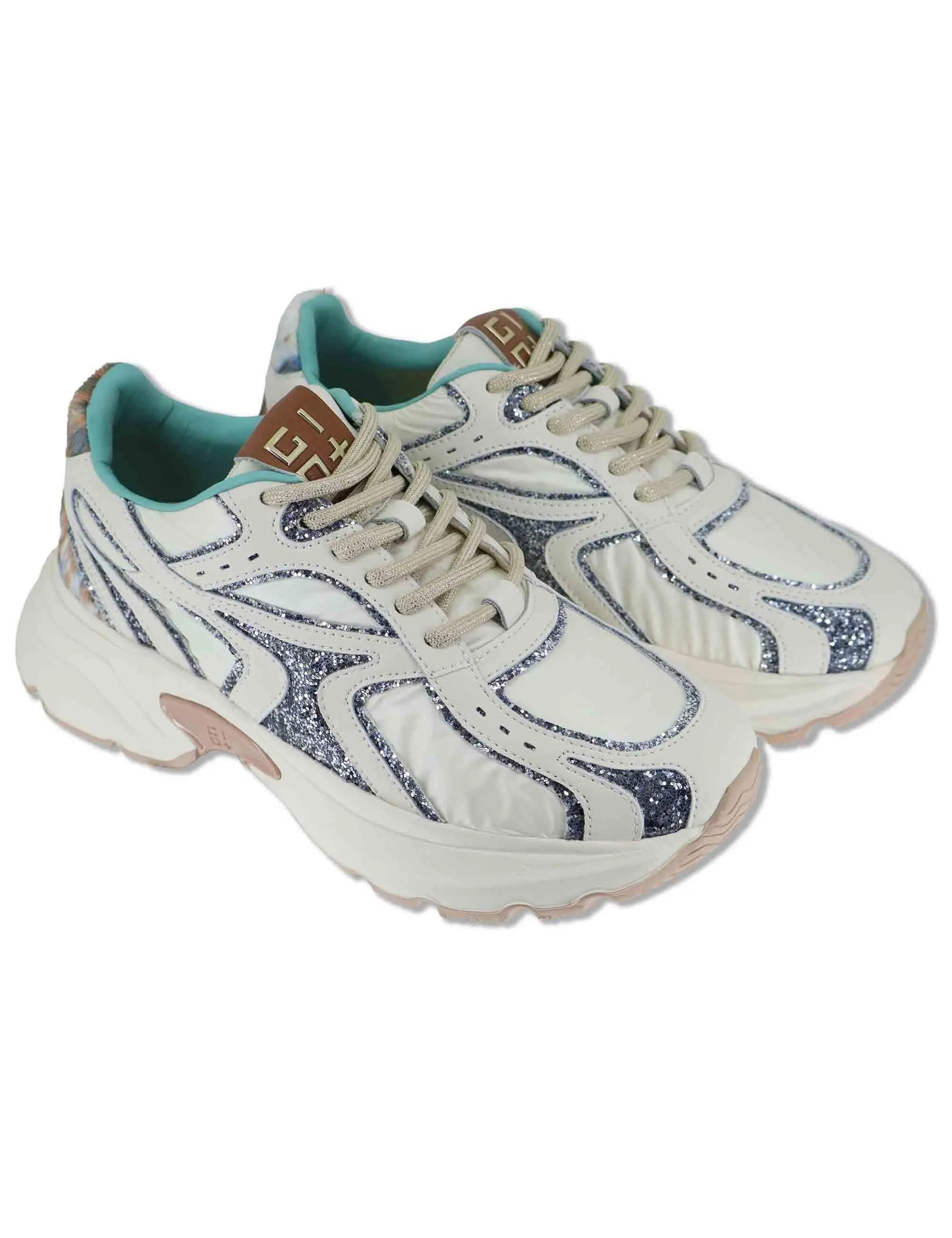Sneakers Chunky in pelle e tessuto bianco Donna DALIA 05 sold by Spatarella product image thumbnail 3