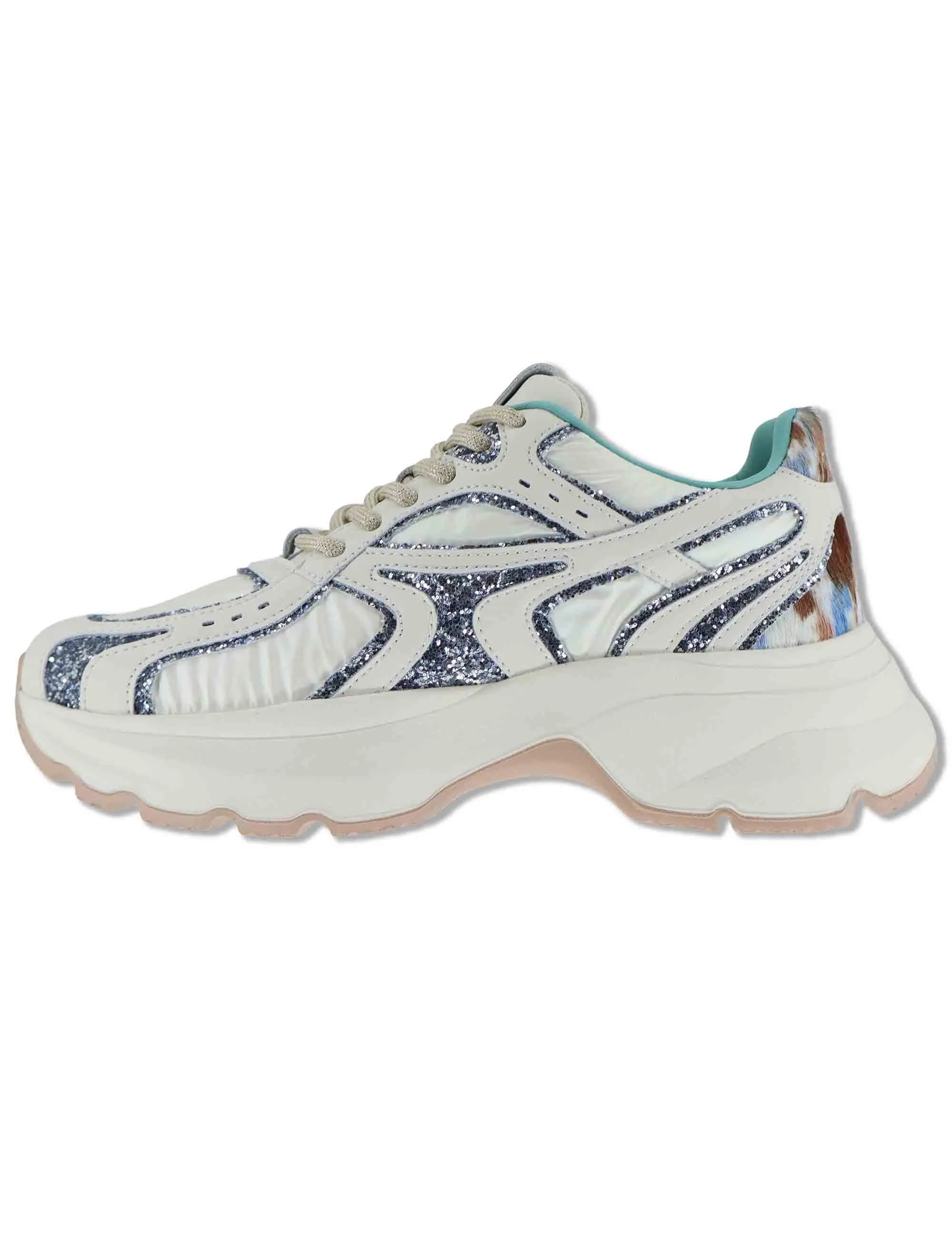 Sneakers Chunky in pelle e tessuto bianco Donna DALIA 05 sold by Spatarella product image thumbnail 2
