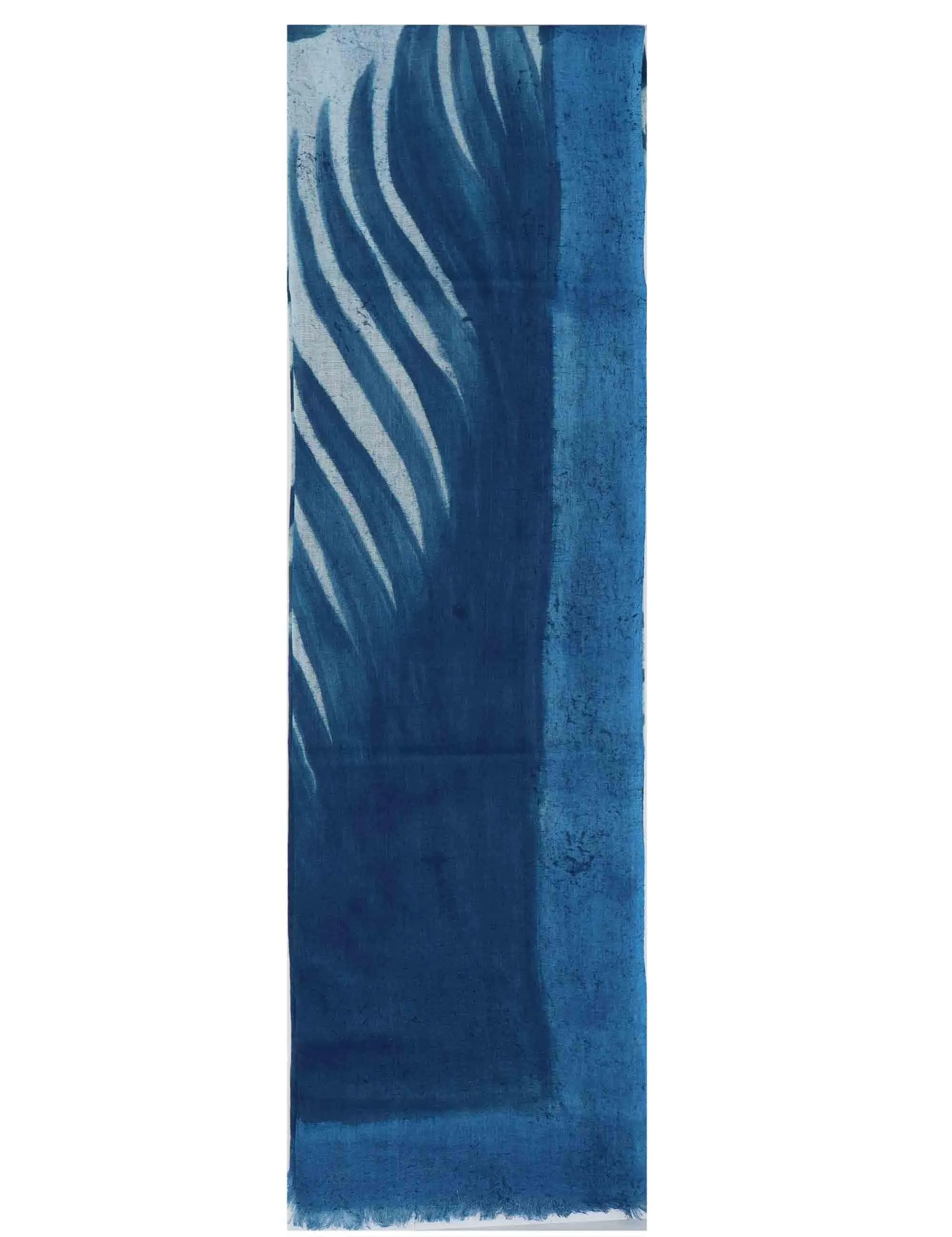 Stole Wings in misto lino blu e beige Donna 60260019 0035 sold by Spatarella