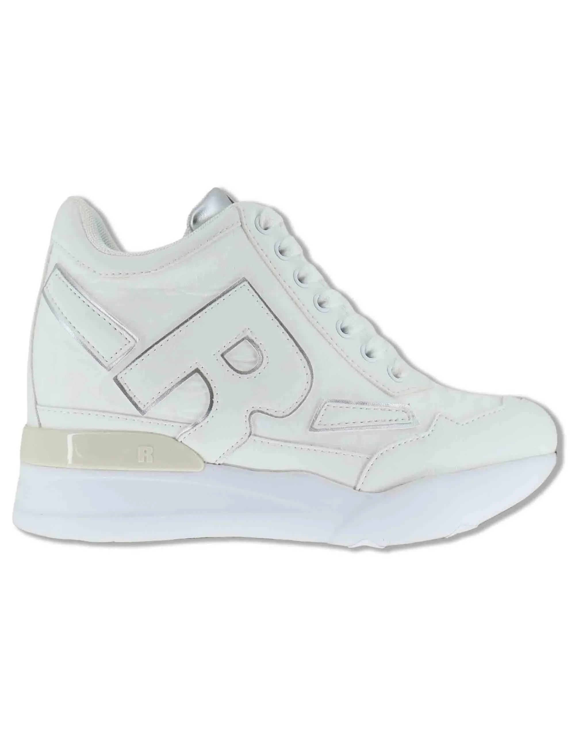 Sneakers high-top in pelle e tessuto bianco Donna 4537-84584 2 sold by Spatarella