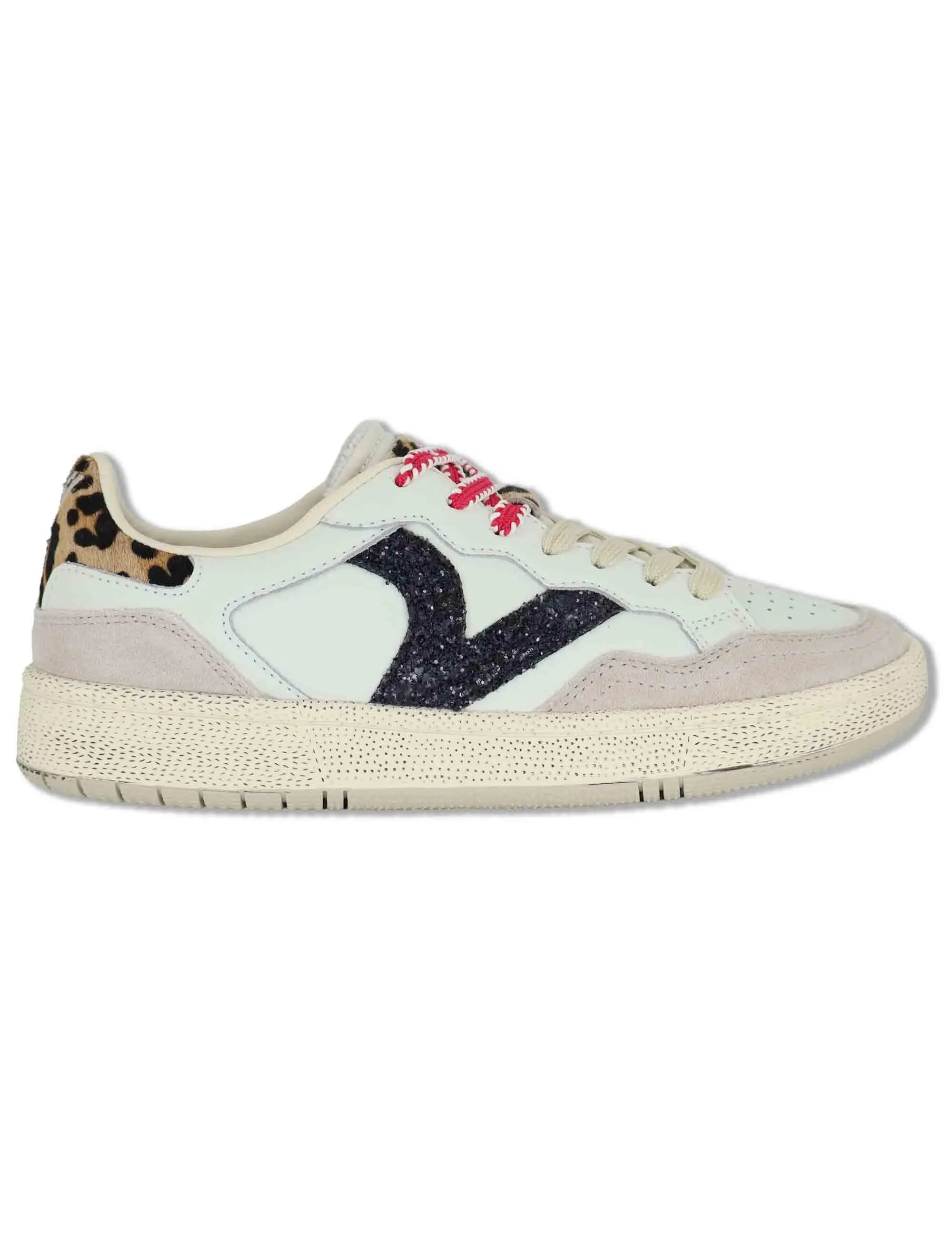 Sneakers Smesh in pelle bianca con riporti in contrasto Donna 8806117 20_Blanco sold by Spatarella