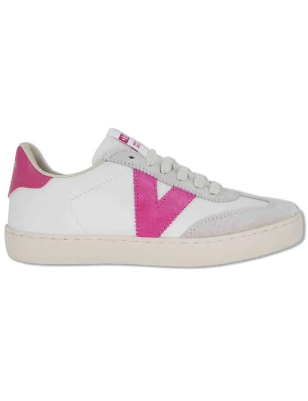 Sneakers Berlin in pelle bianca Donna 1126184 43_Fucsia made by Spatarella