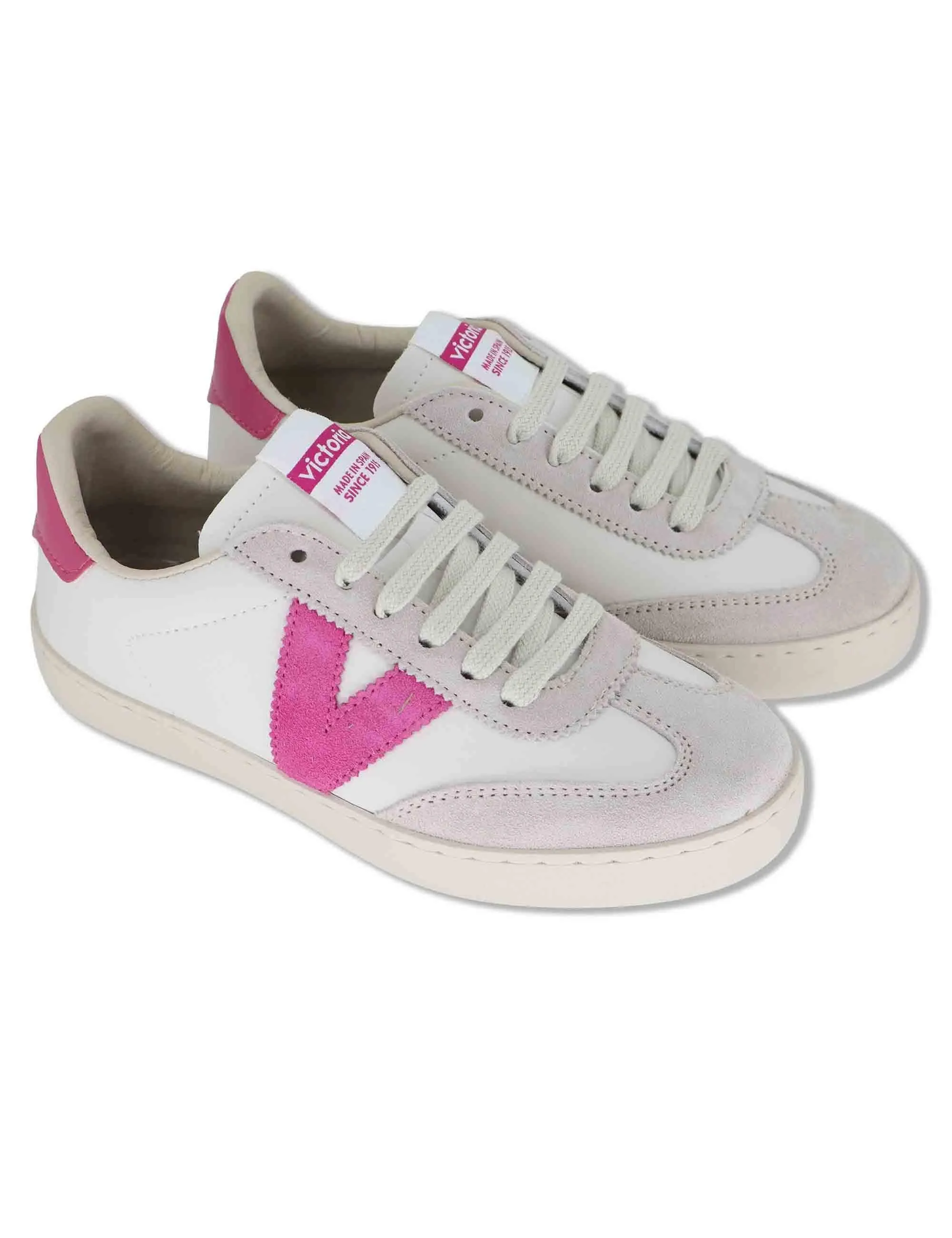 Sneakers Berlin in pelle bianca Donna 1126184 43_Fucsia sold by Spatarella product image thumbnail 3