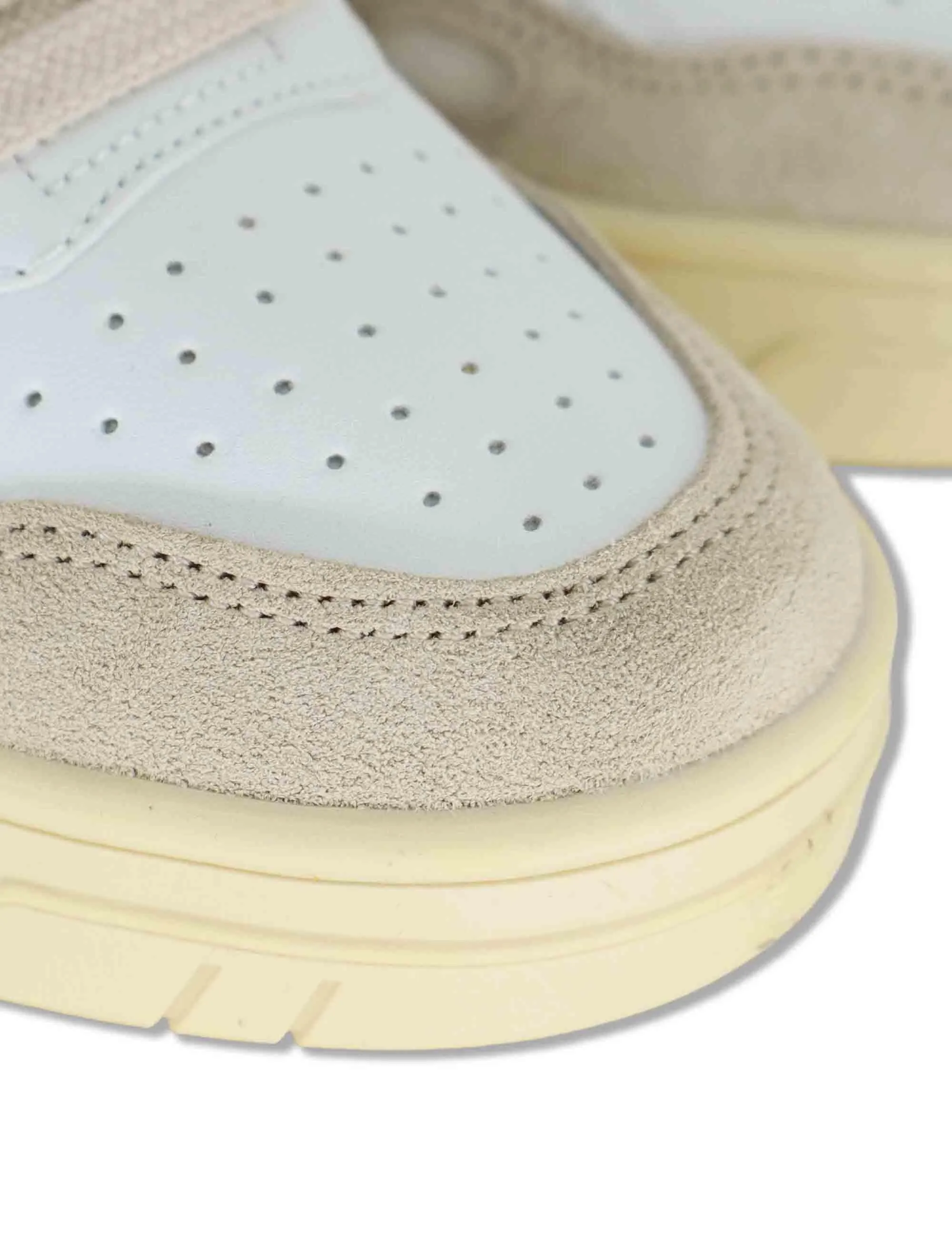 Sneakers Seul in pelle bianca con logo senape Donna 1257136 50_Amarillo sold by Spatarella product image thumbnail 4