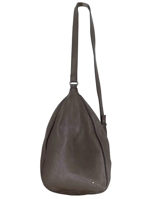 Zaini monospalla in pelle grigia con tracolla Donna RBS1505 745 made by Spatarella