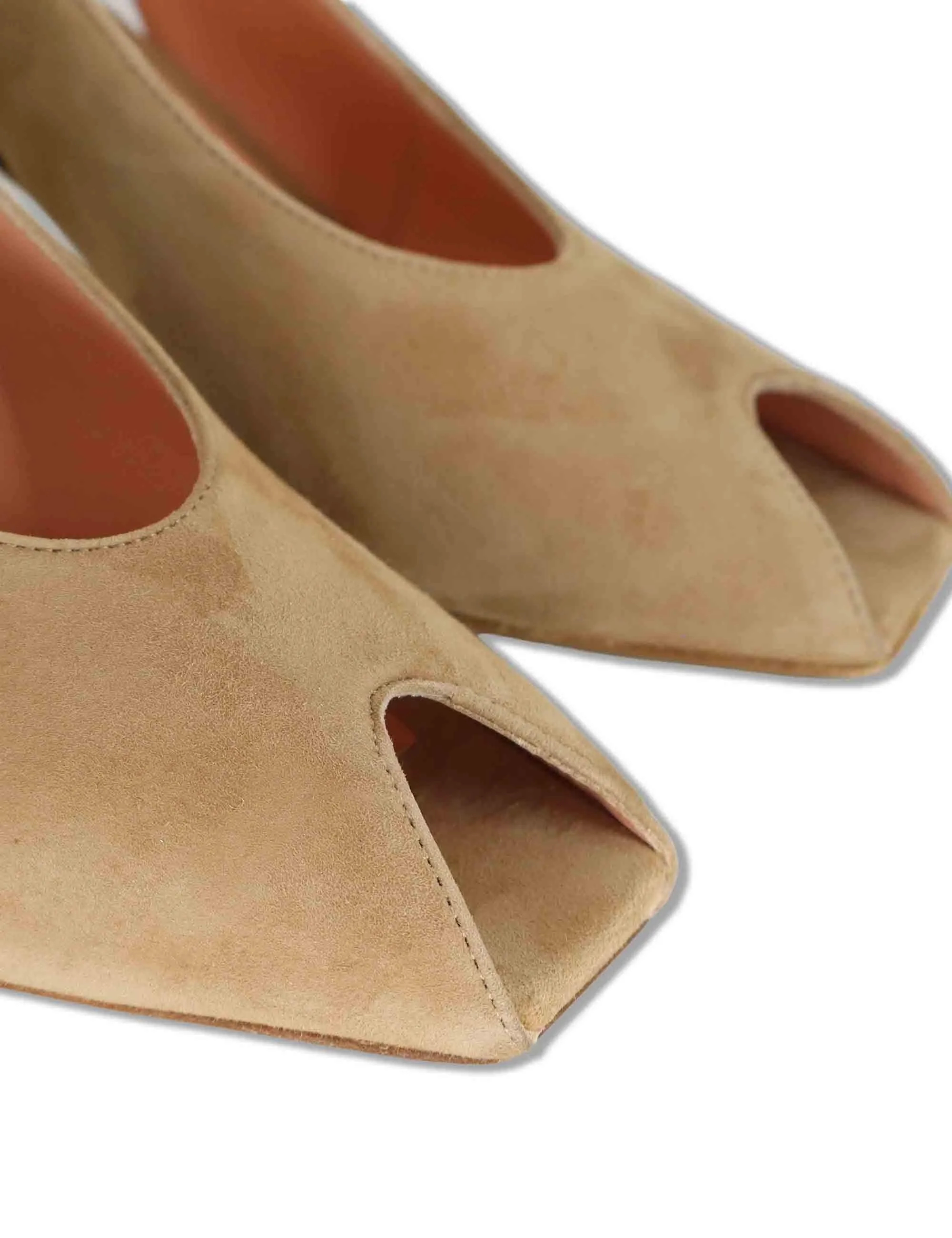 Slingback in camoscio beige tacco alto Donna SP2500 014 sold by Spatarella product image thumbnail 4