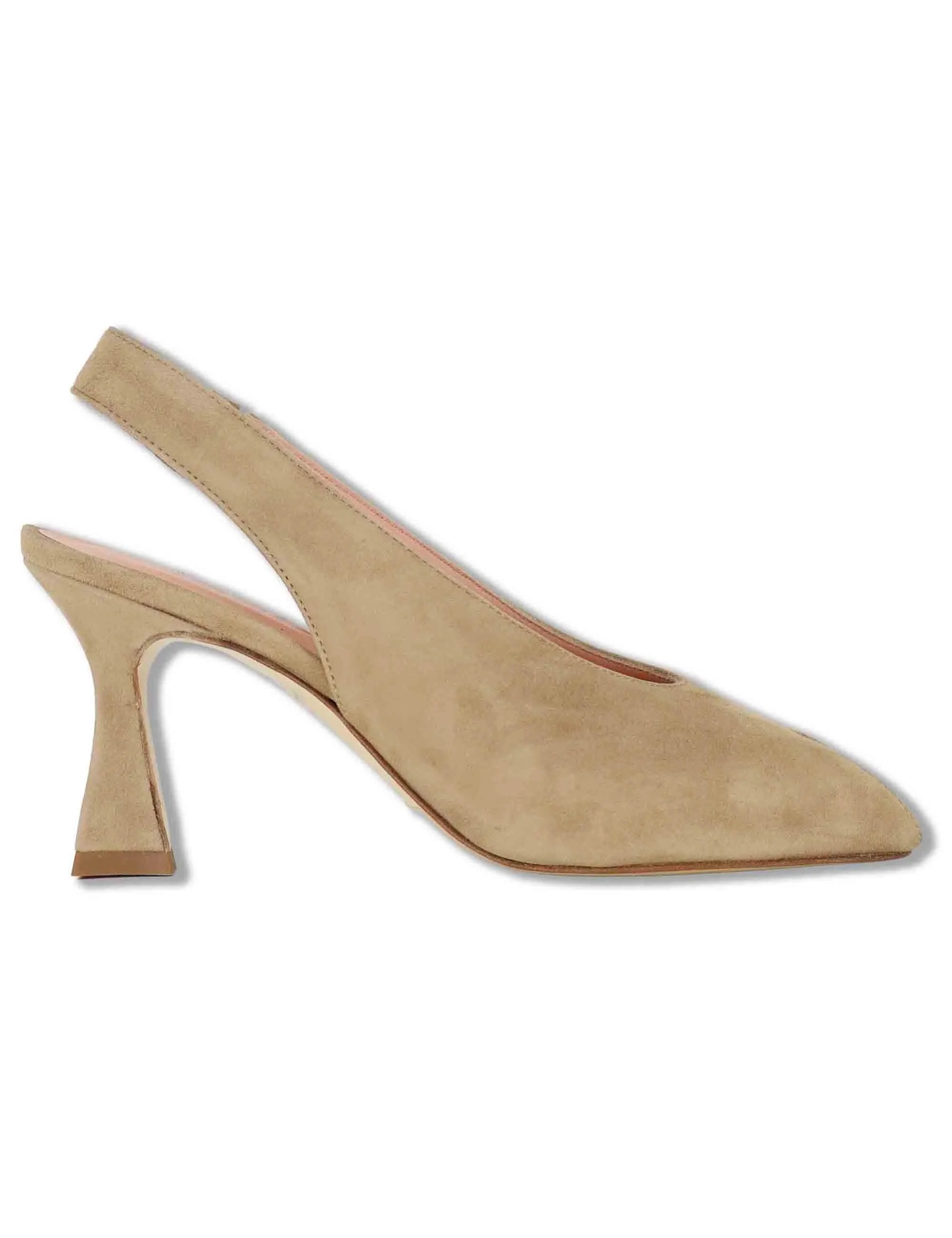 Slingback in camoscio beige tacco alto Donna SP2500 014 sold by Spatarella
