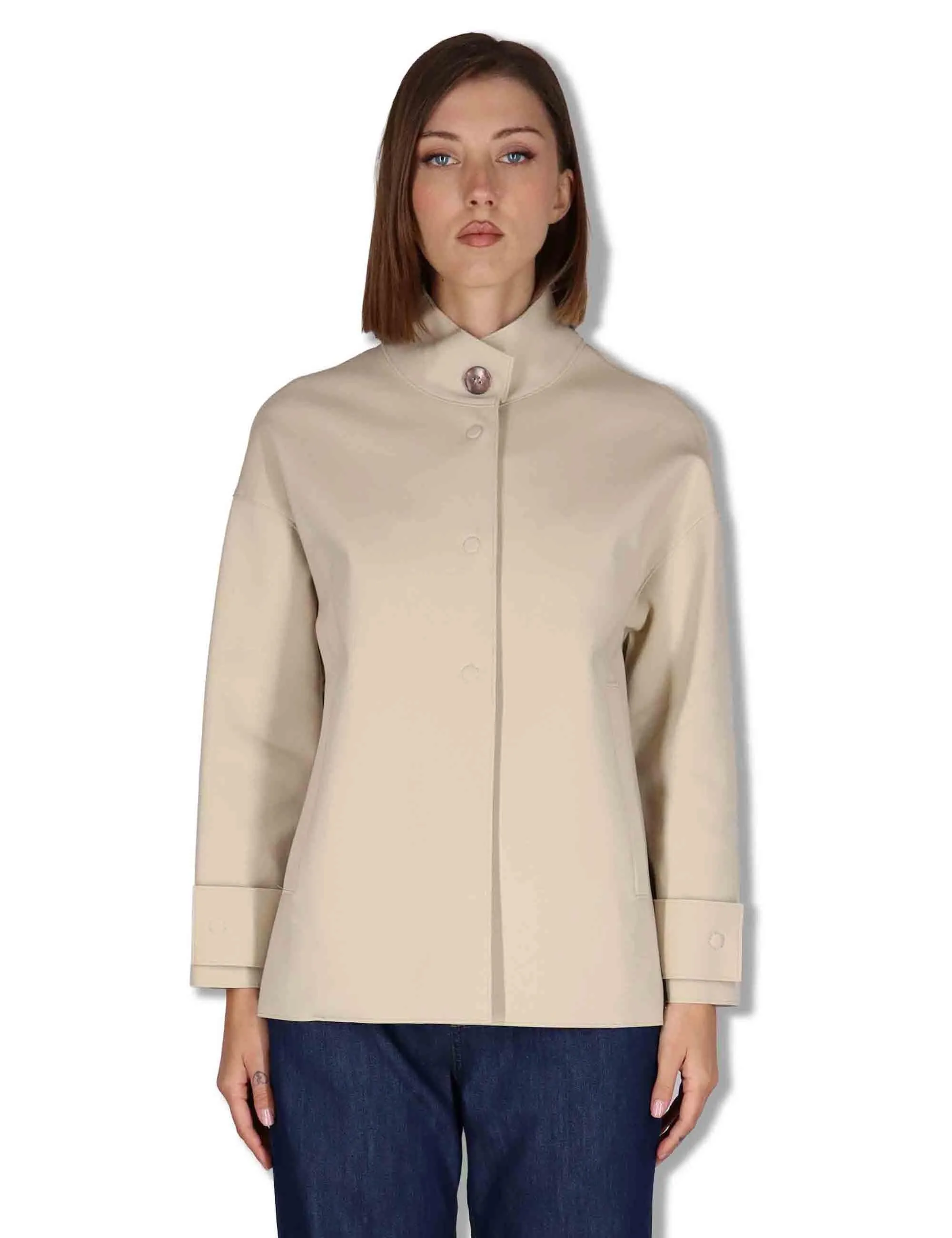 Gicche Sanzio in tessuto tecnico naturale monopetto Donna 50260005 031 sold by Spatarella product image thumbnail 4