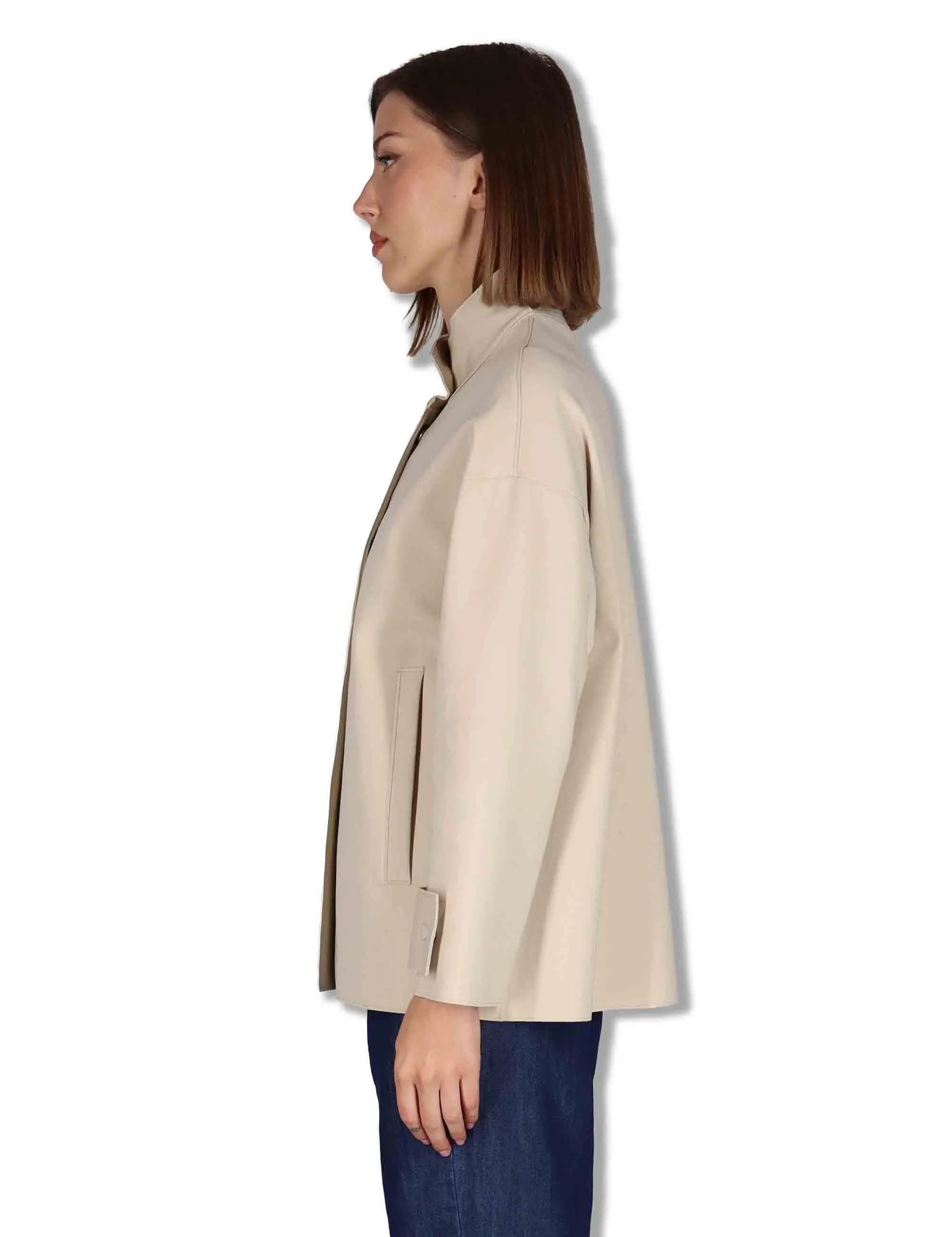 Gicche Sanzio in tessuto tecnico naturale monopetto Donna 50260005 031 sold by Spatarella product image thumbnail 5