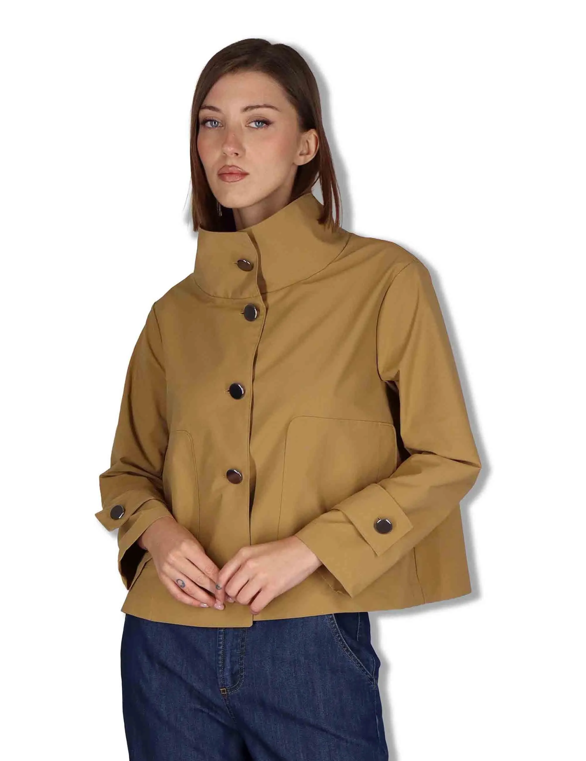 Giacche Montelupo in tessuto cammello collo sceso Donna 50260018 034 sold by Spatarella
