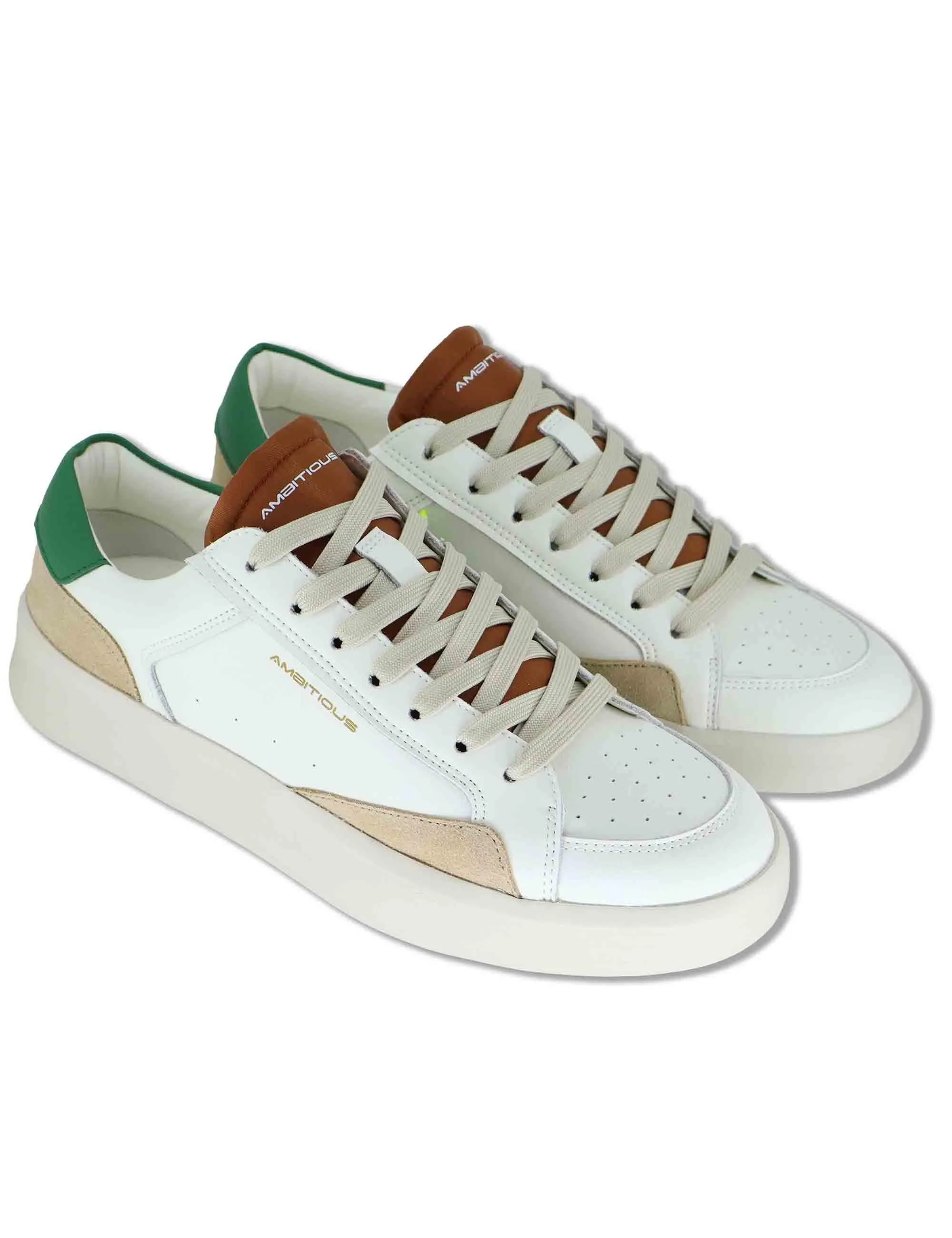 Sneakers Brixton in pelle off white con suola eco-light Uomo 14323 T3451AM sold by Spatarella product image thumbnail 2