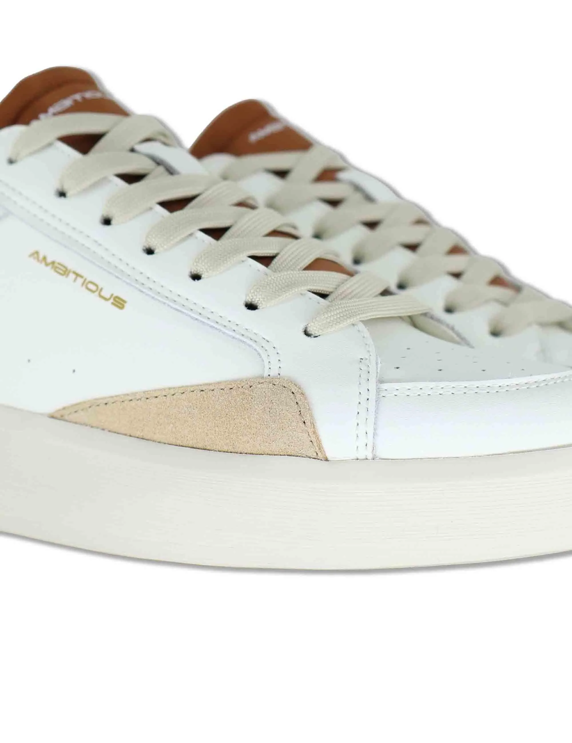 Sneakers Brixton in pelle off white con suola eco-light Uomo 14323 T3451AM sold by Spatarella product image thumbnail 4