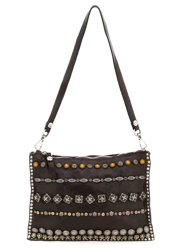 Borse Asteria in pelle marrone con borchie Donna C044400ND X2983 C1501 made by Campomaggi