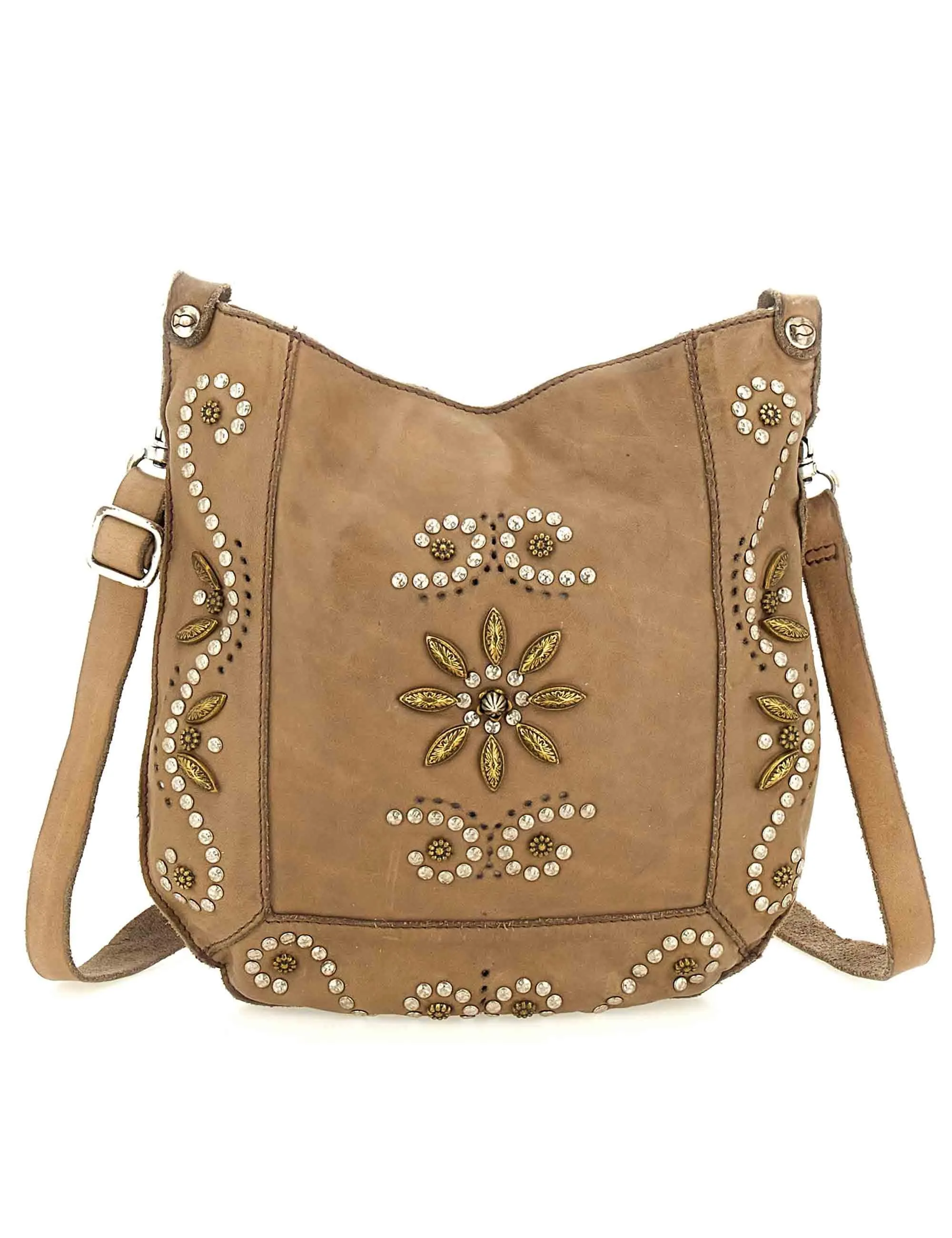 Borse Nora in pelle beige con borchie e tracolla Donna C035340ND X3014 C0539 sold by Spatarella